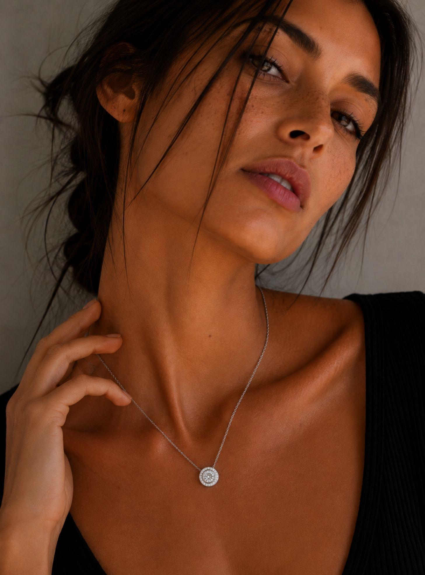Collar Angelical Rodio Cristales de Austria – Collar Mujer Elegante -1
