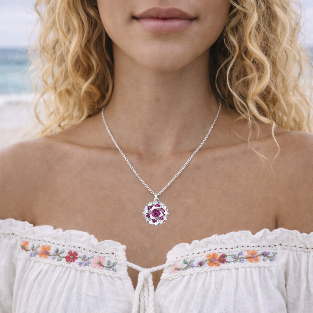 Colgante Mystic Spirit Chakras con Cristales de Austria-3