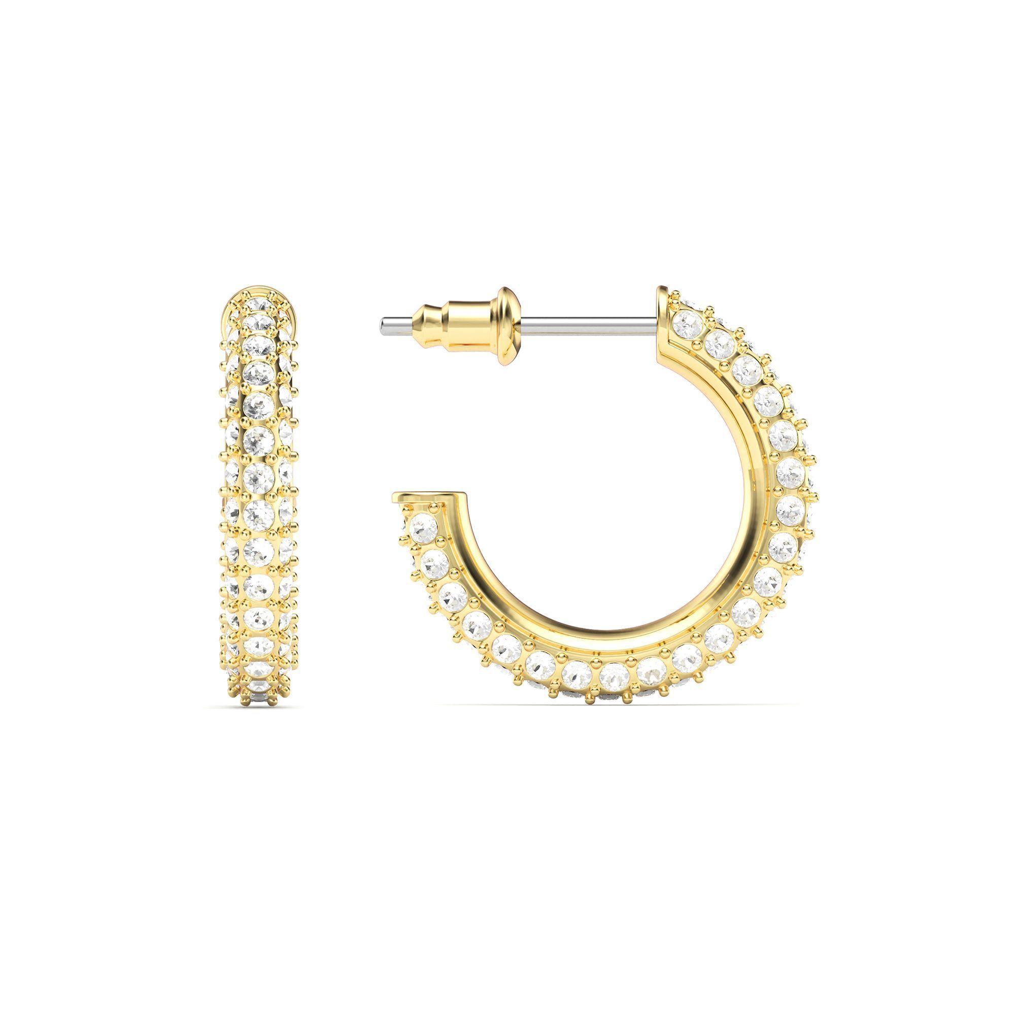 Argollas con cristal pavé de Austria con baño de oro-6