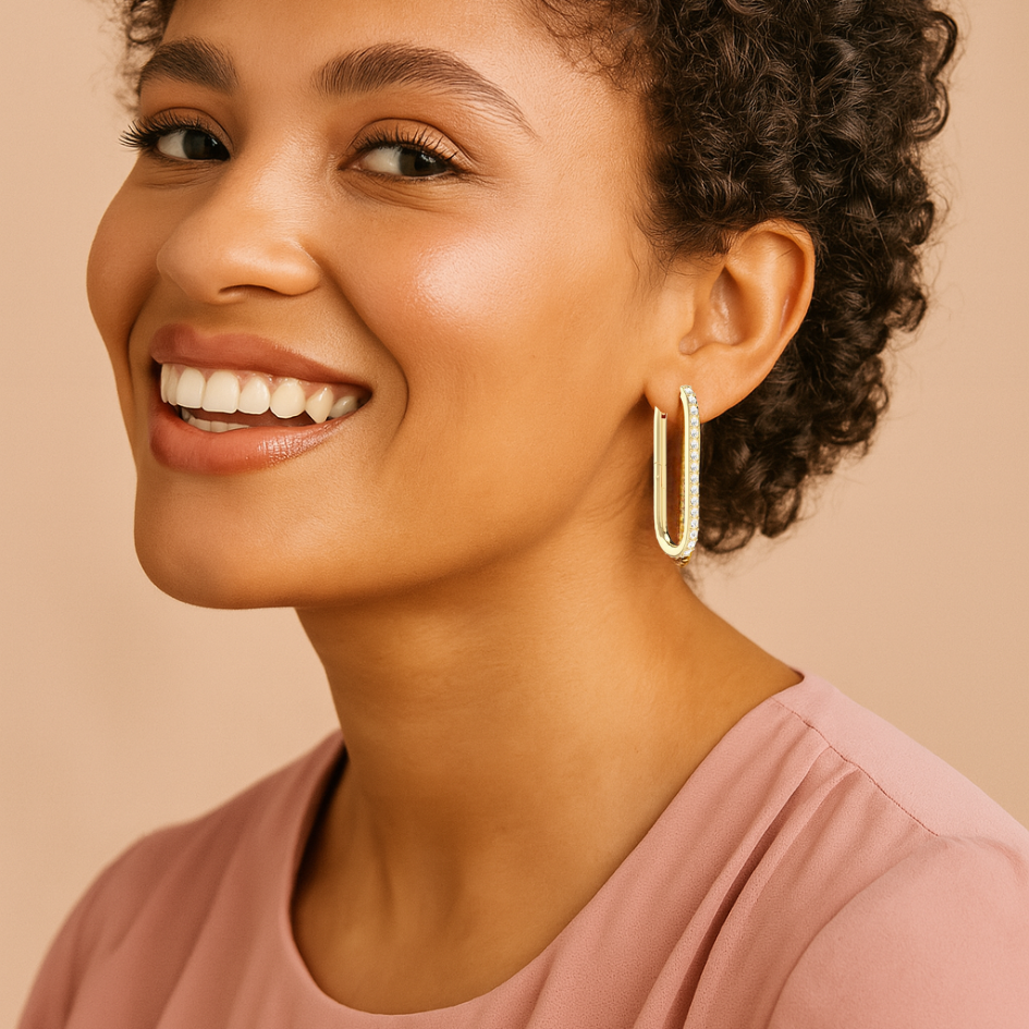 Argollas Grandes Mix Carrier 31 mm en oro – Brillo que transforma tu estilo-3