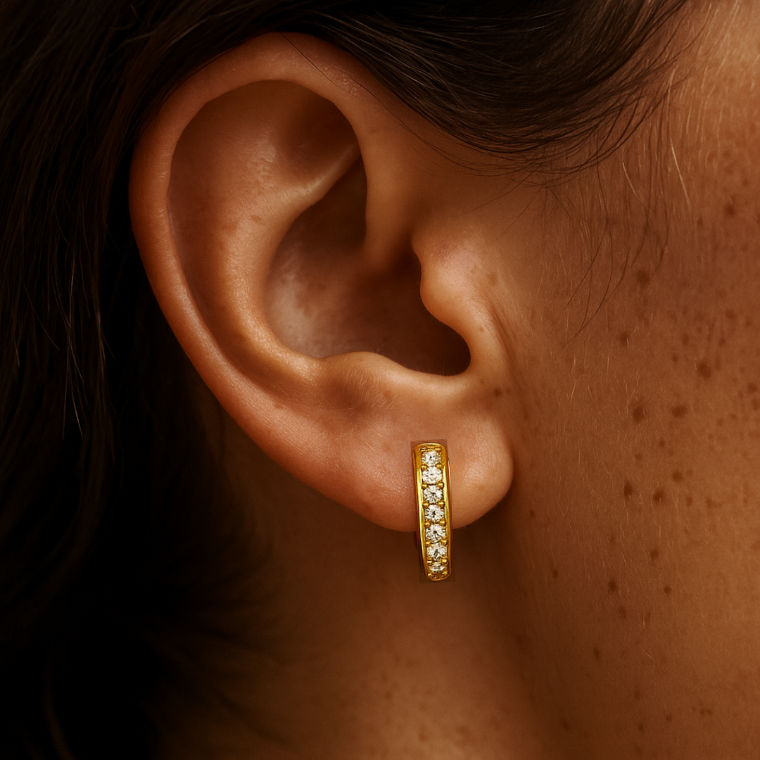 Pendientes Eternity 12 mm con Cristales-2