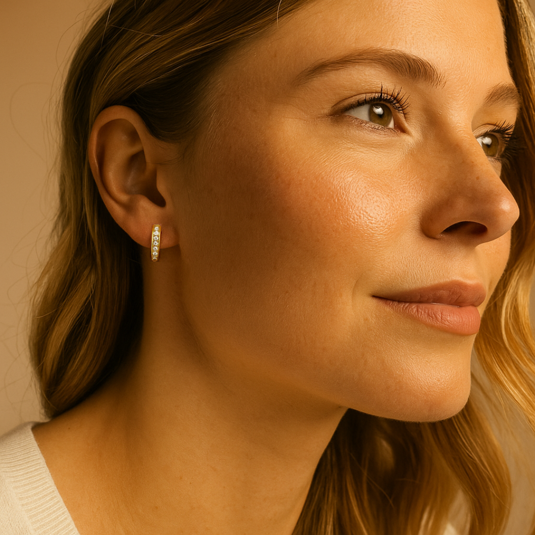 Pendientes Eternity 12 mm con Cristales-3