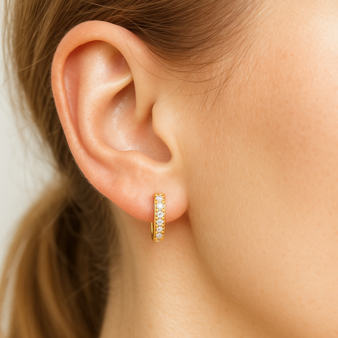 Pendientes Eternity 12 mm con Cristales-4