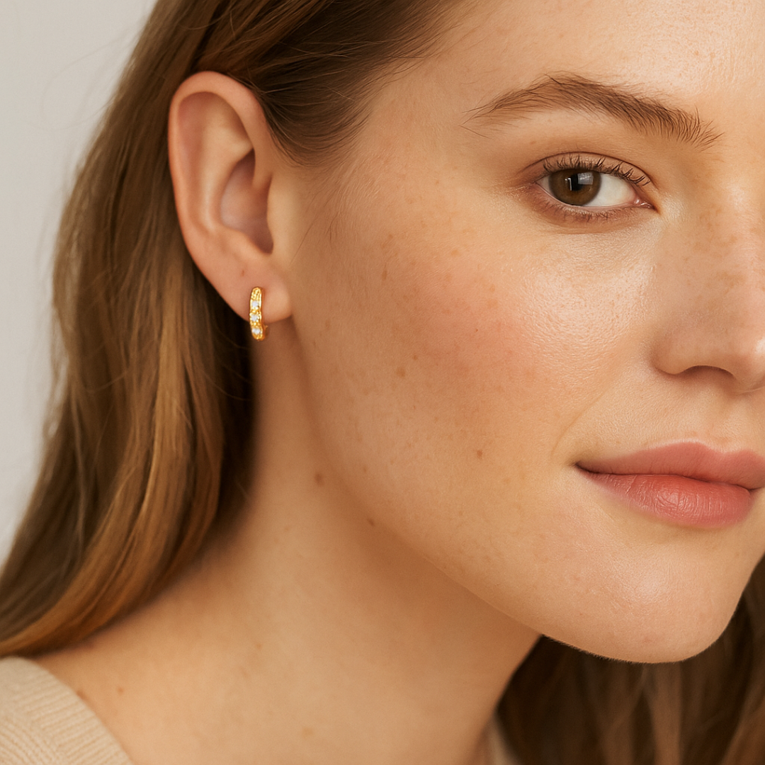 Pendientes Eternity 12 mm con Cristales-5