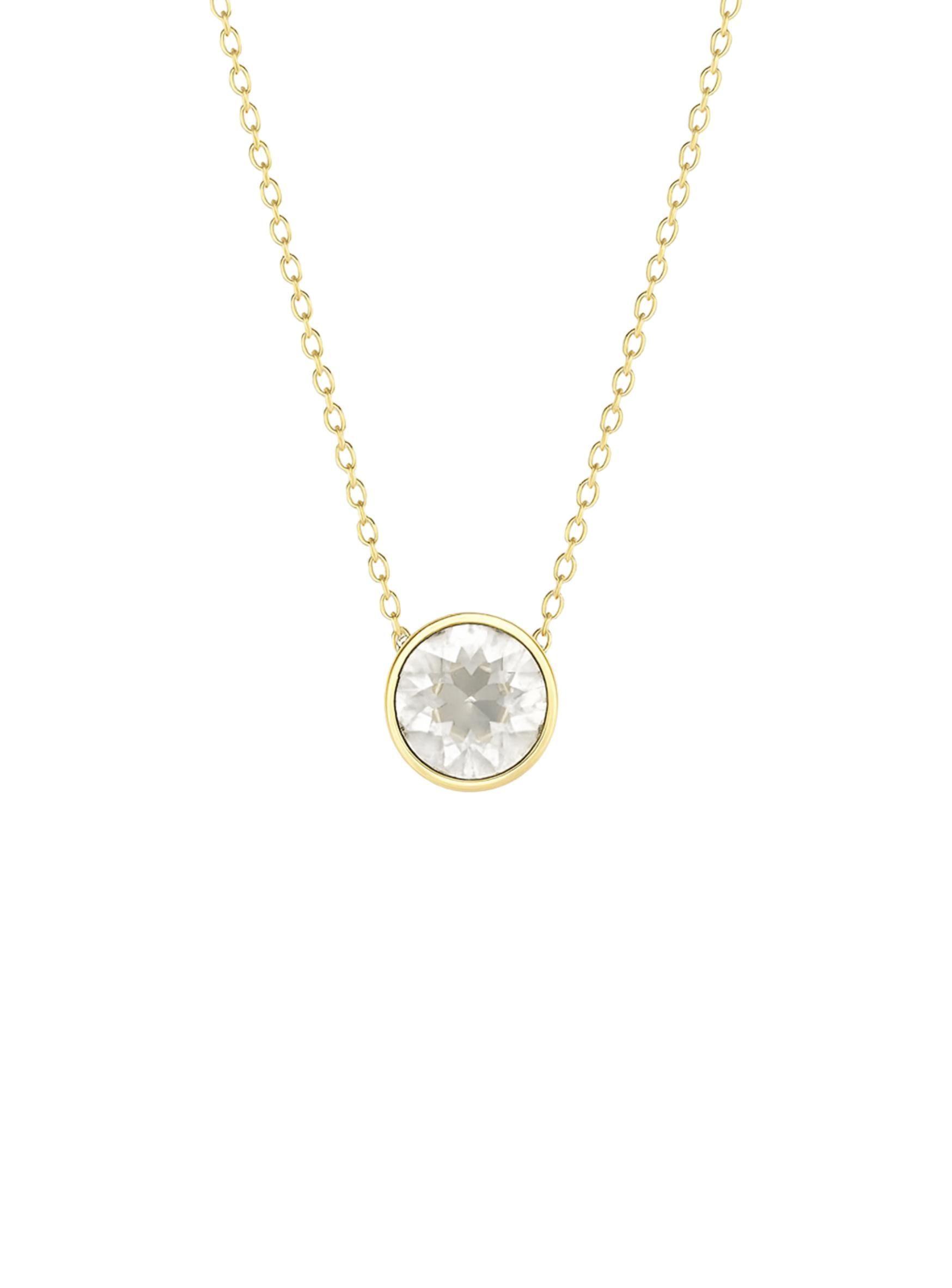 Collar Bella · Punto de Luz con Cristal de Austria y Baño en Oro -3