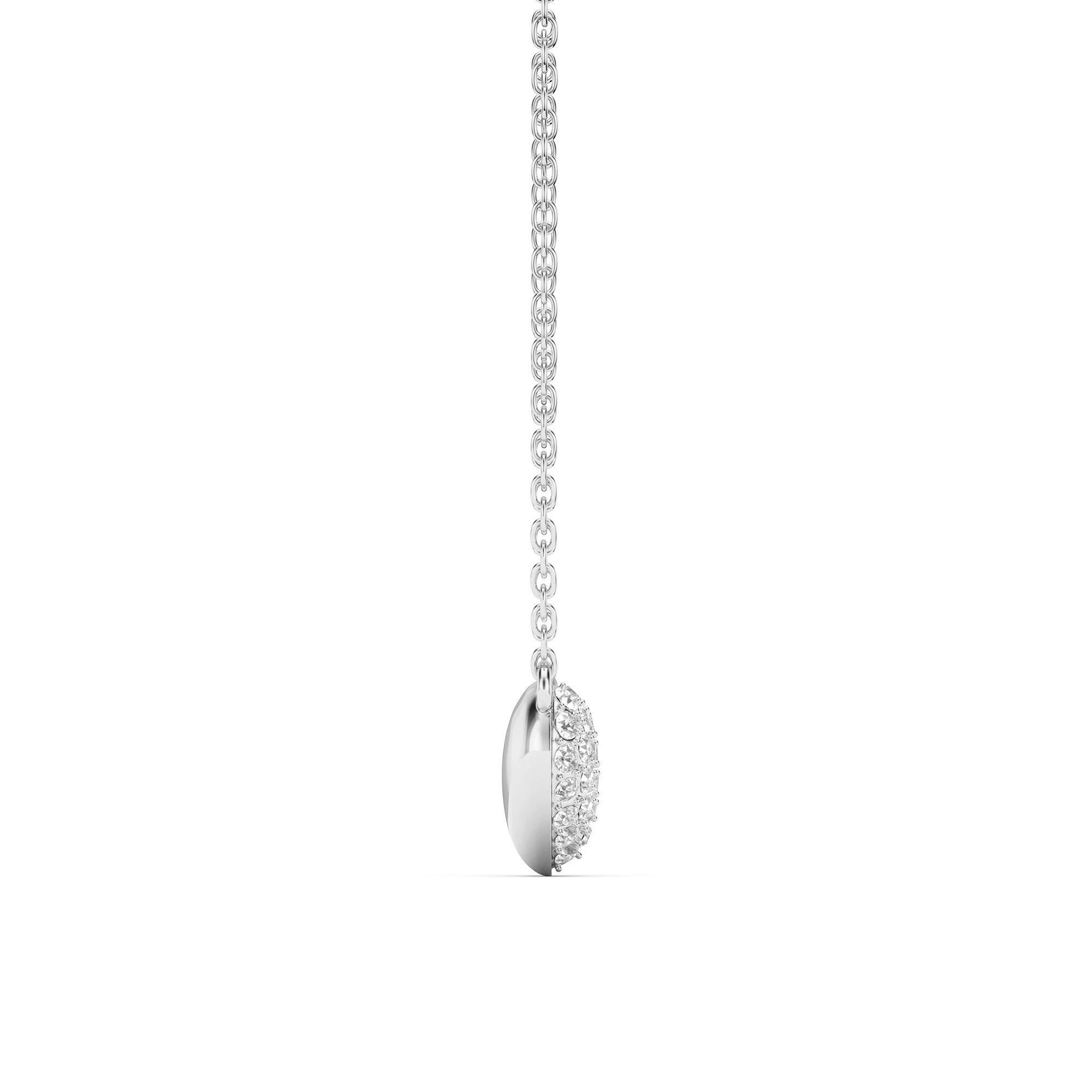 Collar Corazón Alana con cristal de Swarovski Transparente bañado en rodio-4