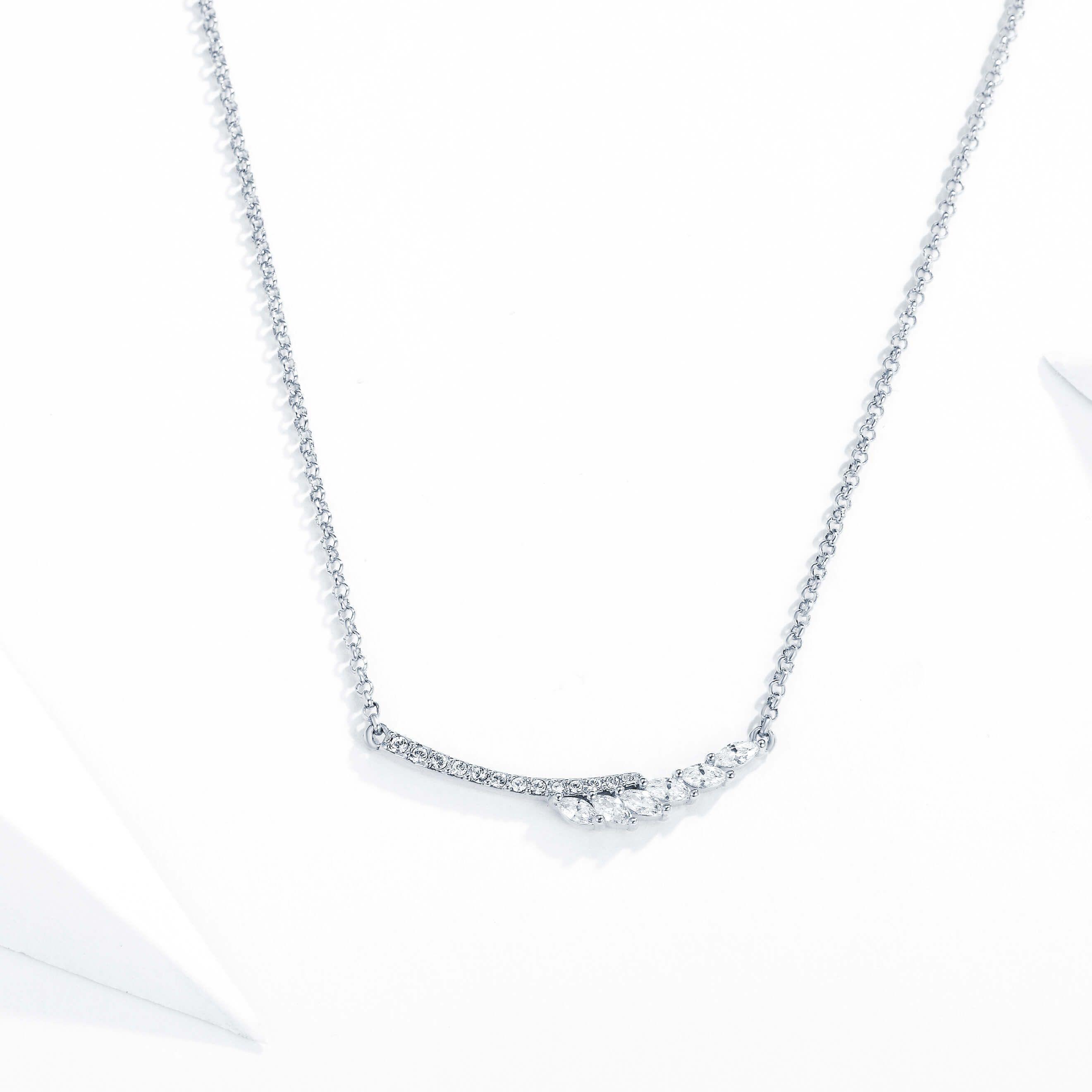 Collar Laeta César con Cristales de Austria en Rodio-6