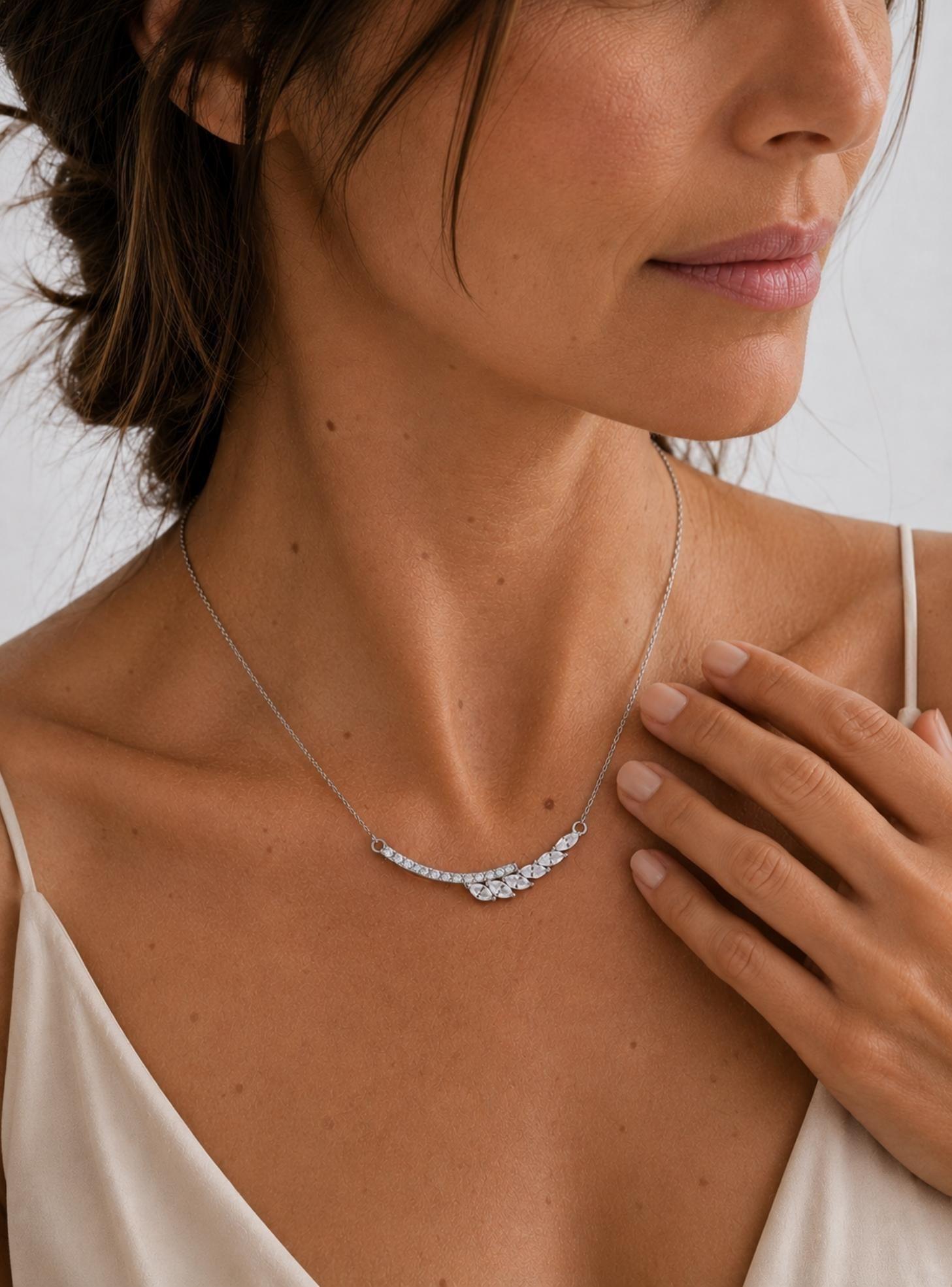 Collar Mujer con Cristales de Austria y Rodio – Laeta César-3