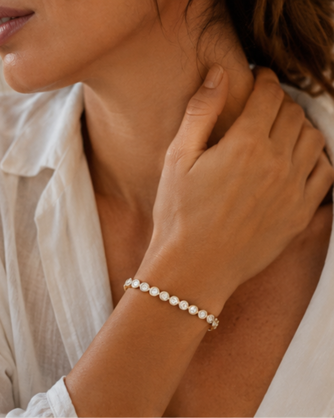 Pulsera Tennis con Cristales Swarovski Austriacos-3