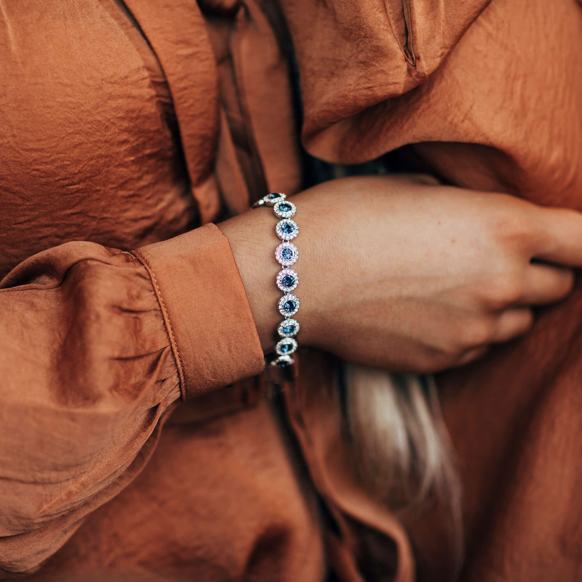 Pulsera Angelical Azul Montana con cristales de Swarovski de Austria-3