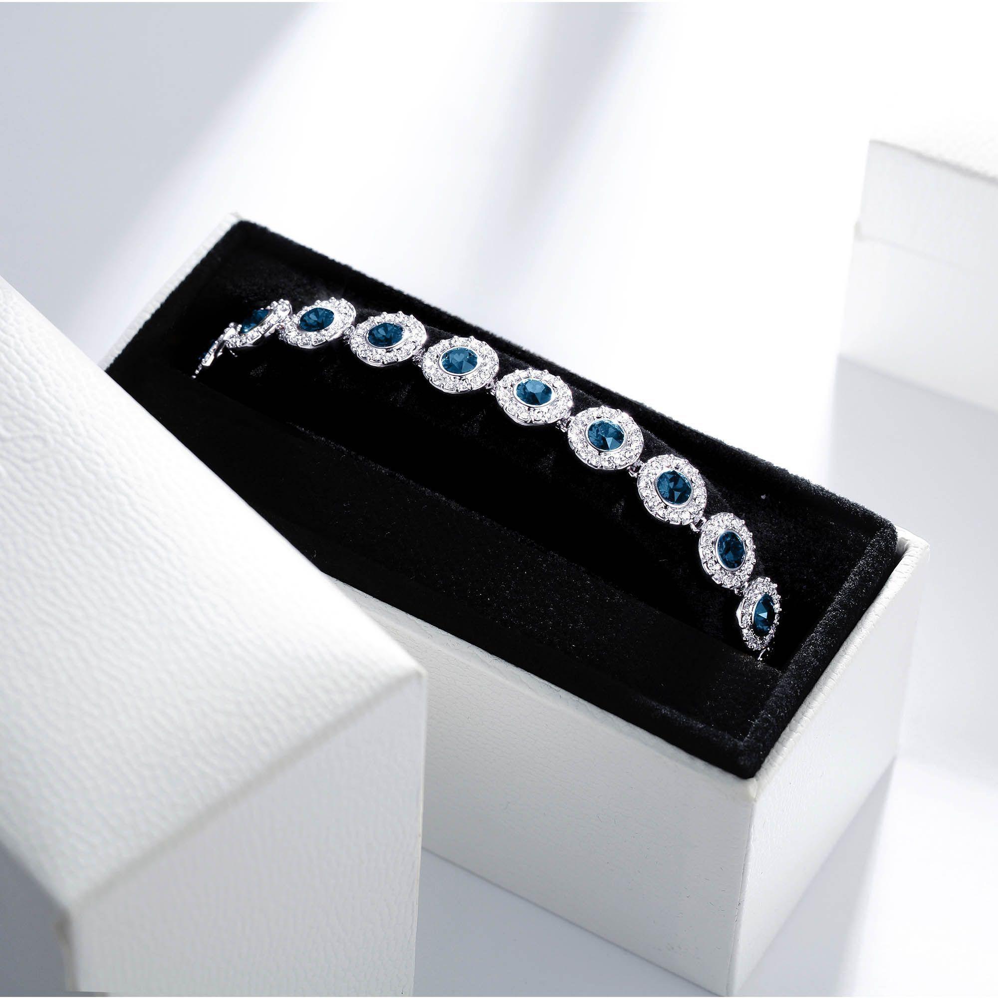 Pulsera Angelical Azul Montana con cristales de Swarovski de Austria-5