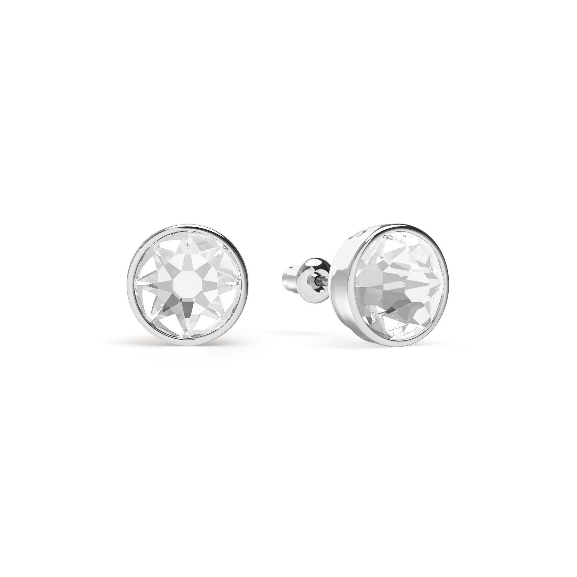 Aros Mix Stud Carrier cristal Transparente baño en rodio-1