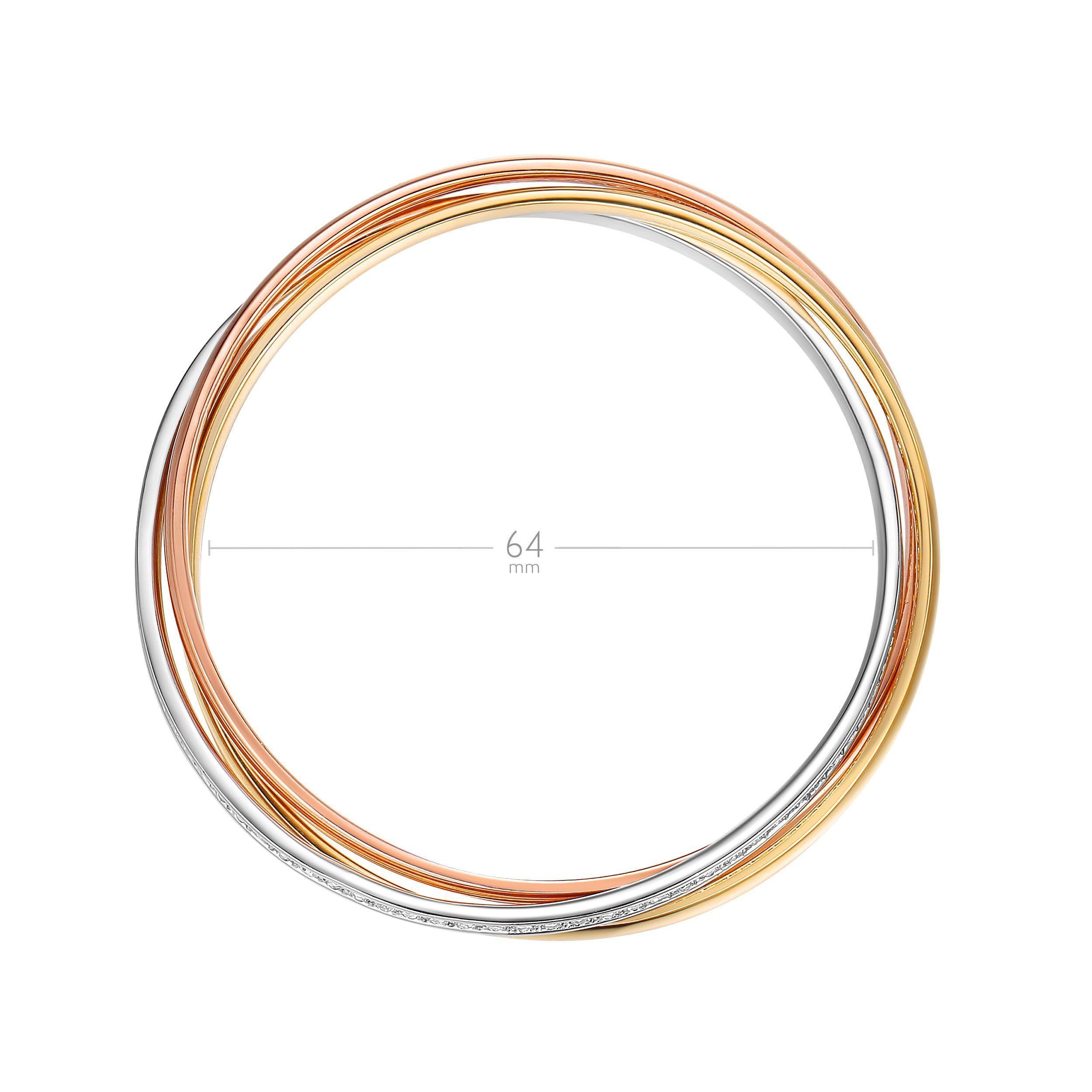 Brazaletes Trinity Tri-Colour Brilliance con cristales Swarovski en pavé.-7