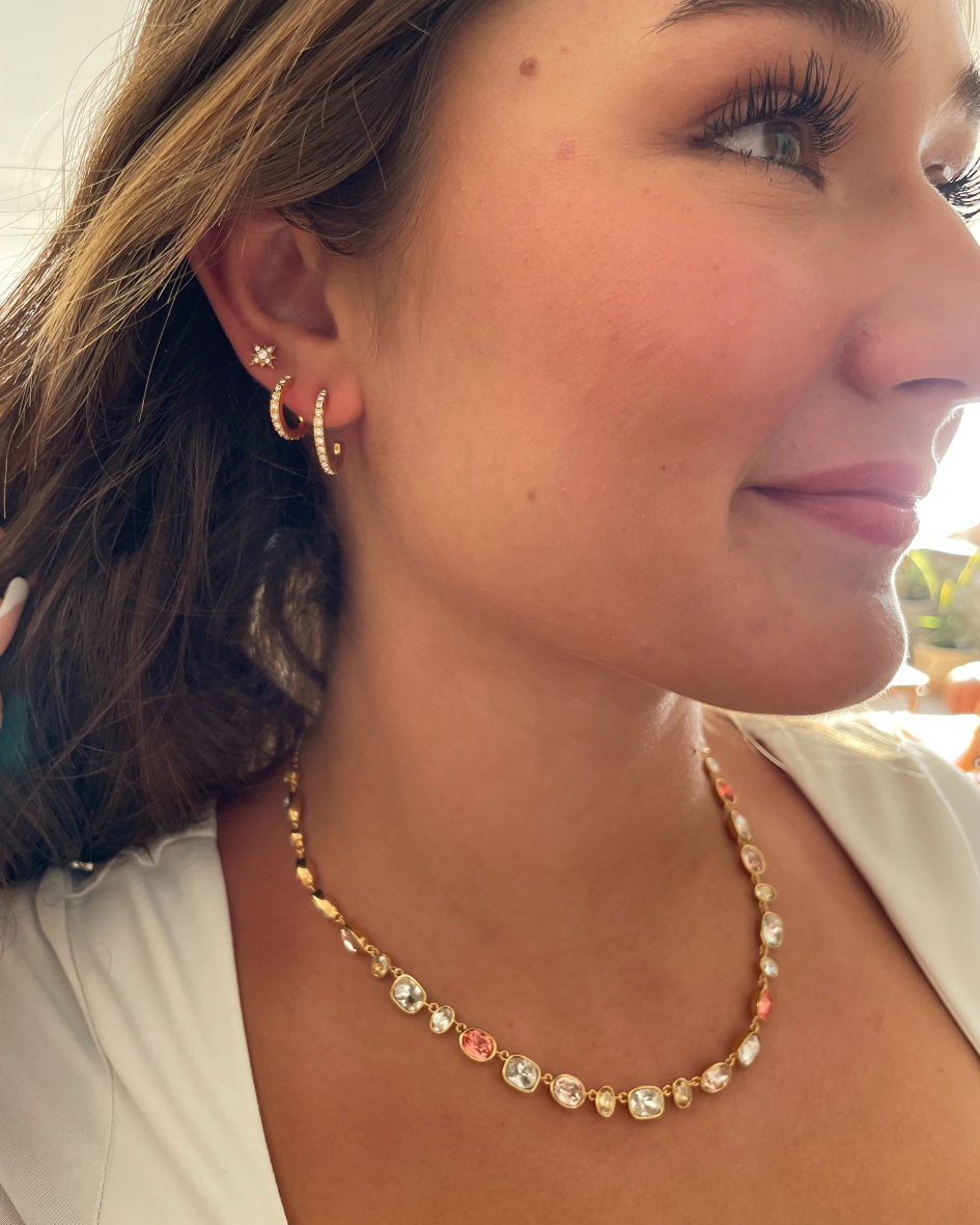 Argolla Eternity de 18 mm con Cristales de Austria en oro-6