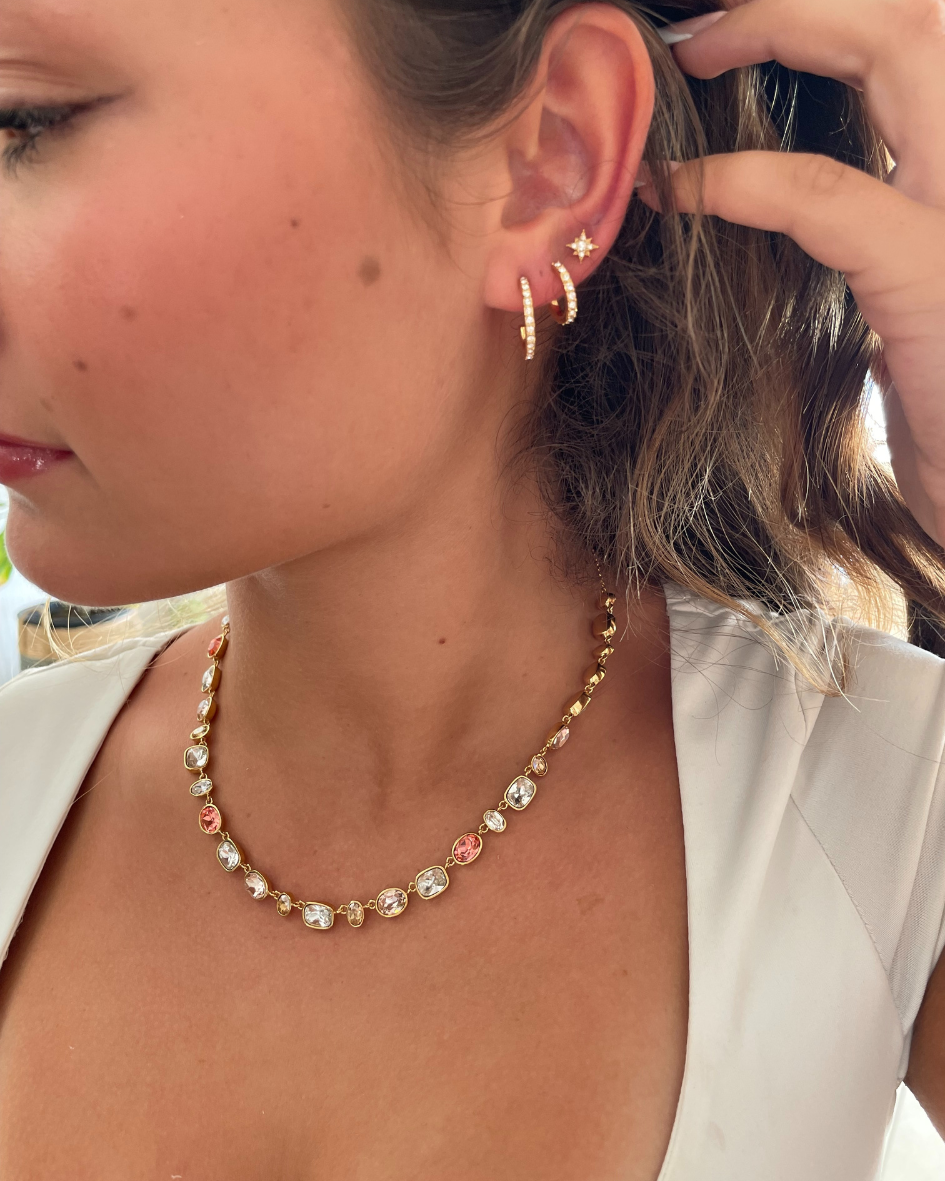 Argolla Eternity de 18 mm con Cristales de Austria en oro-7