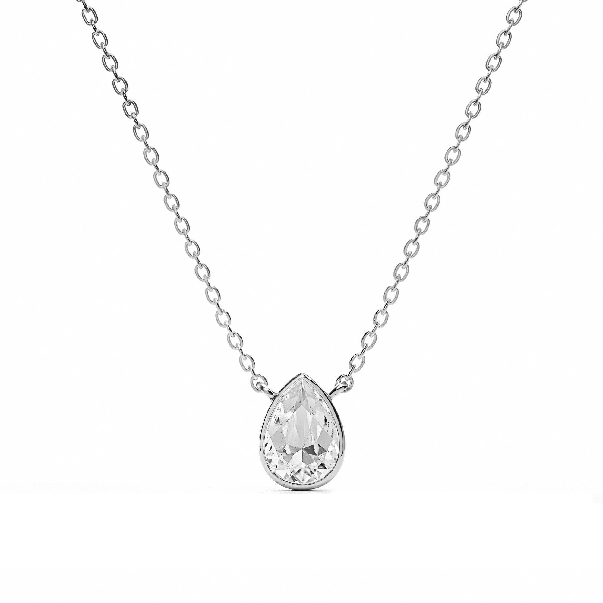 Collar Teardrop con Cristal de Austria transparente-0