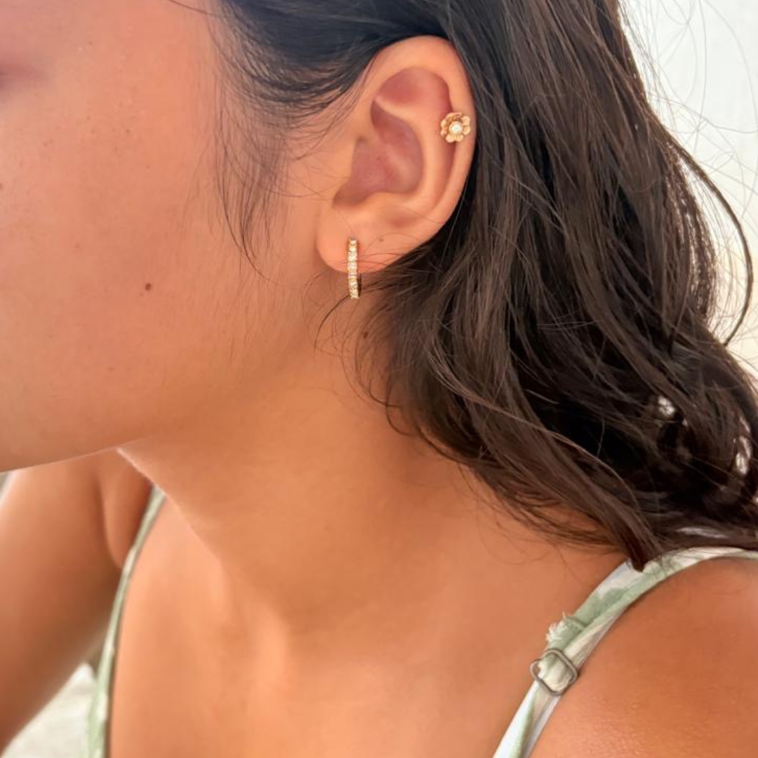 Argolla Eternity con cristal de Swarovski 14mm baño en oro-4