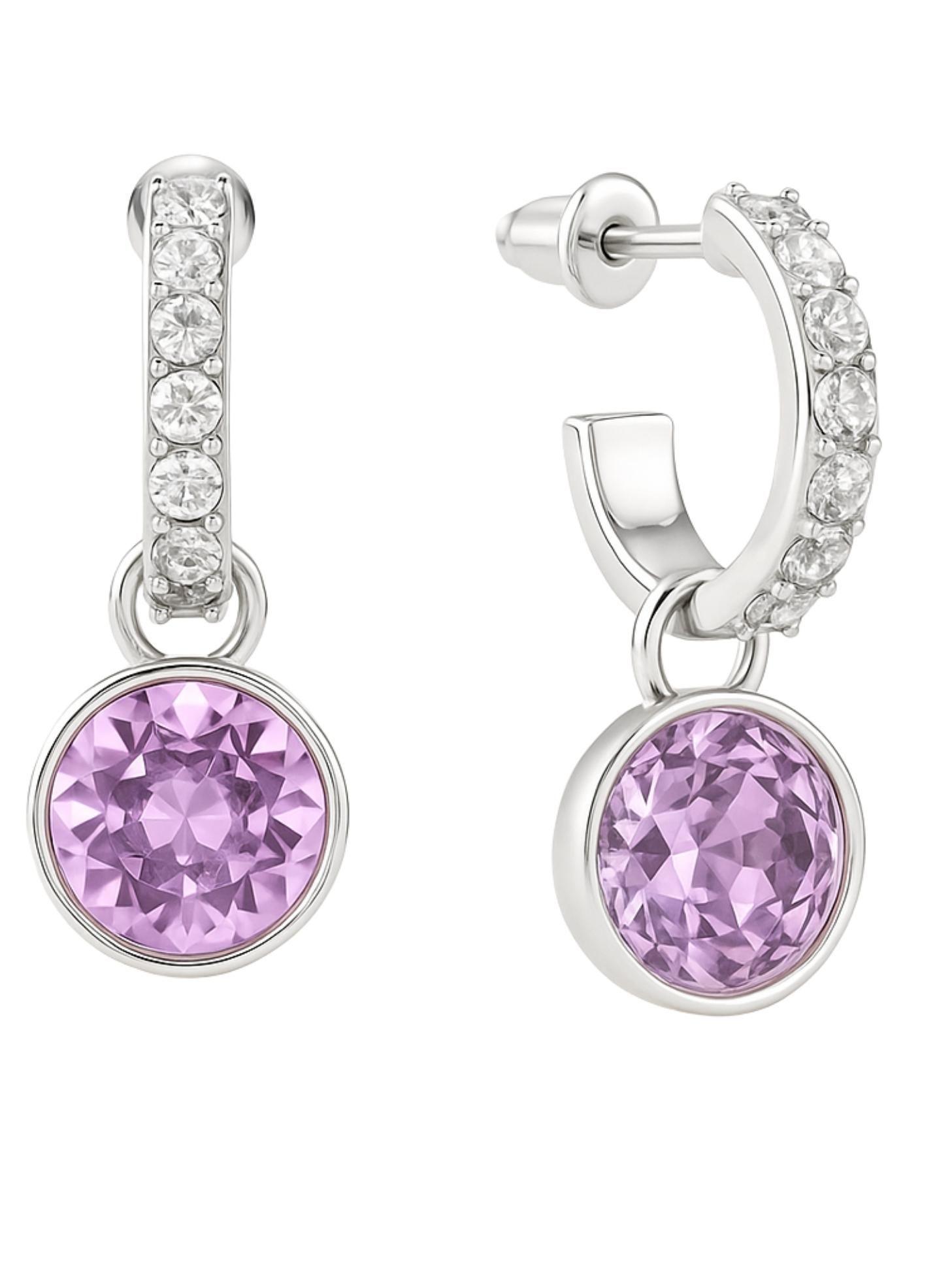 Argollas Eternity 14 mm con Charms Bella y Cristales de Austria para Mujer-4