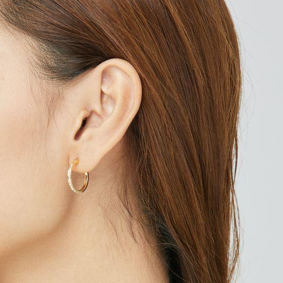 Argollas Eternity 18 mm Cristal Austria en Oro 16K-3