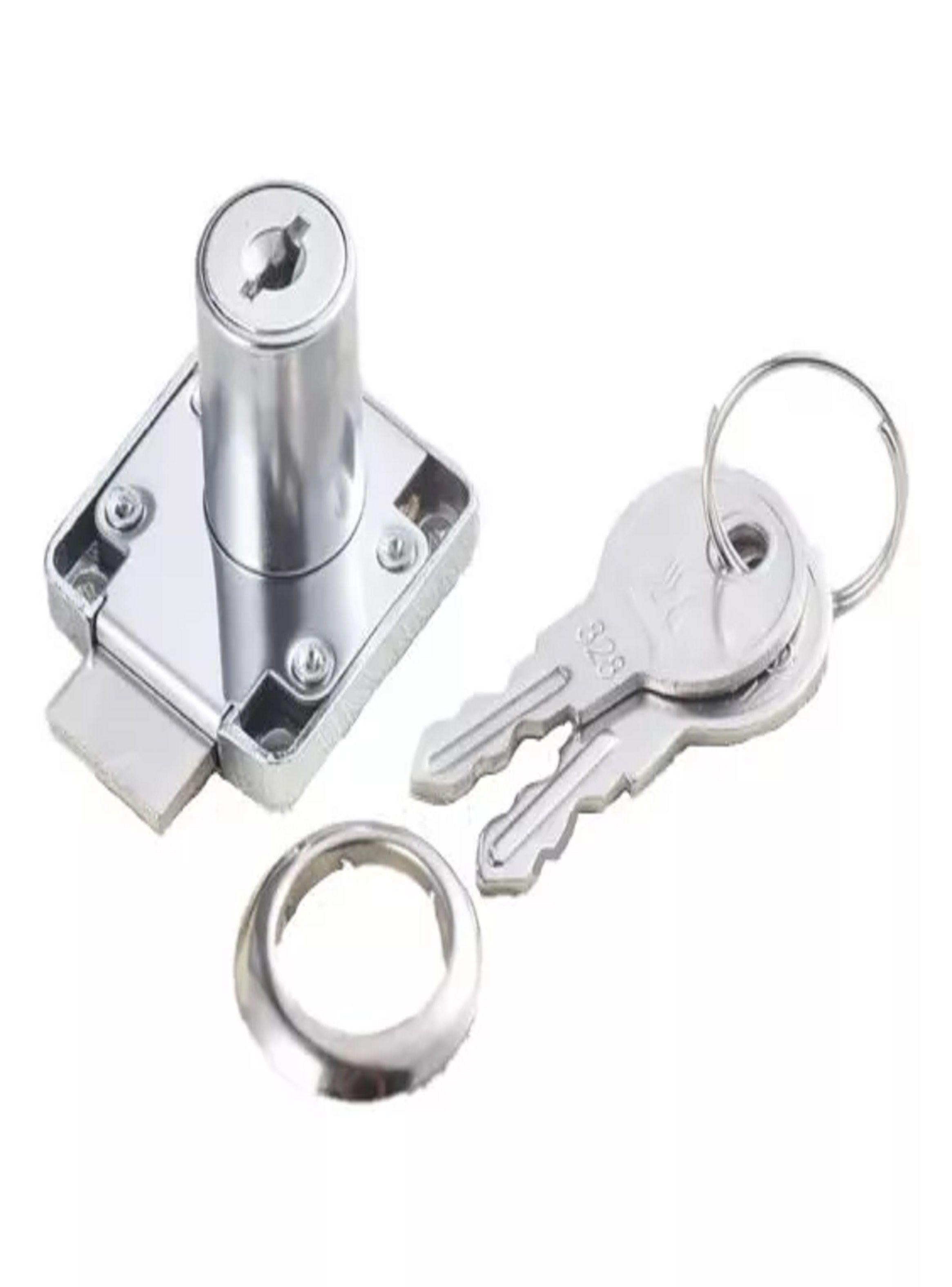 Cerradura Mueble Cajón Chapa Cuadrada Cilindro 16mm 10un-2