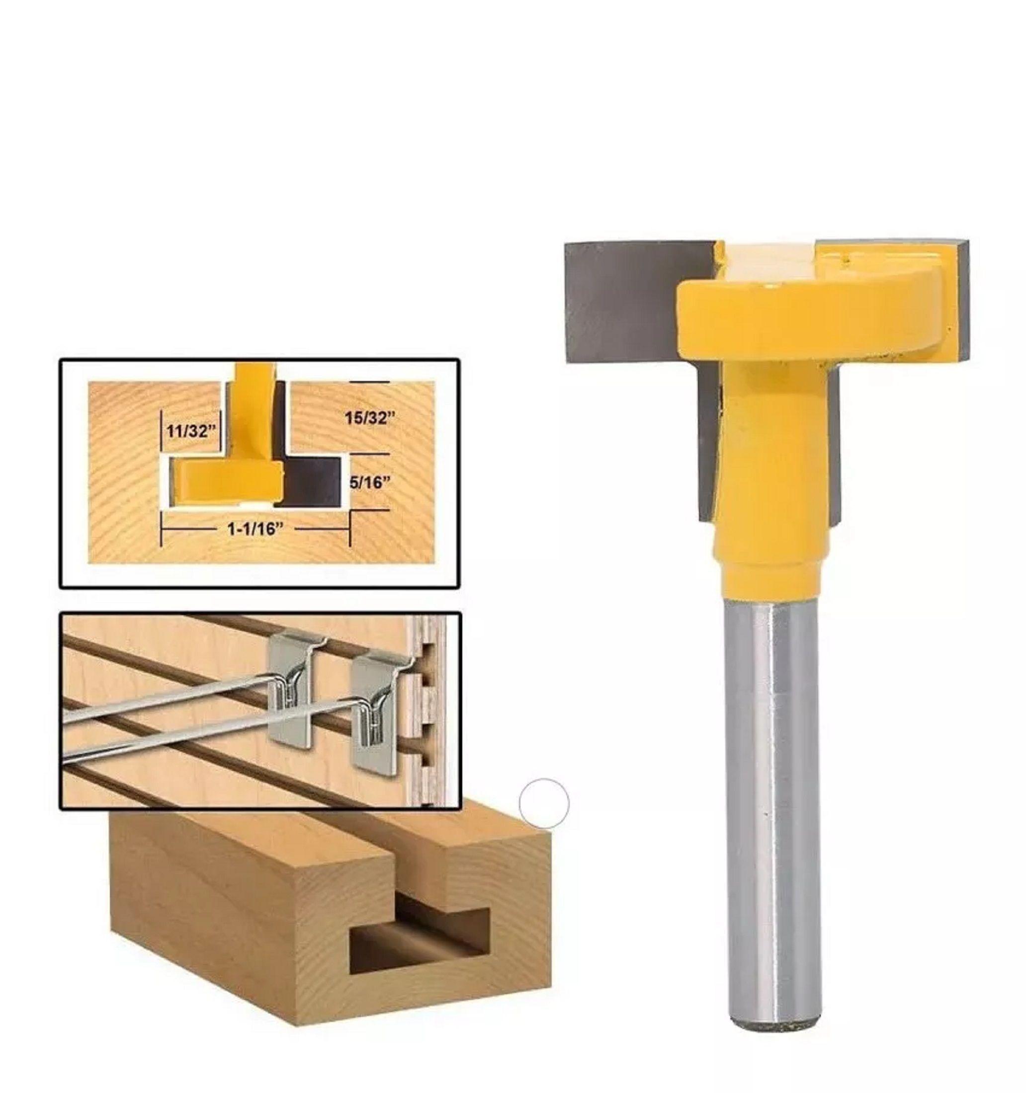 Fresa Madera Ranurar Panel Vástago ¼-1