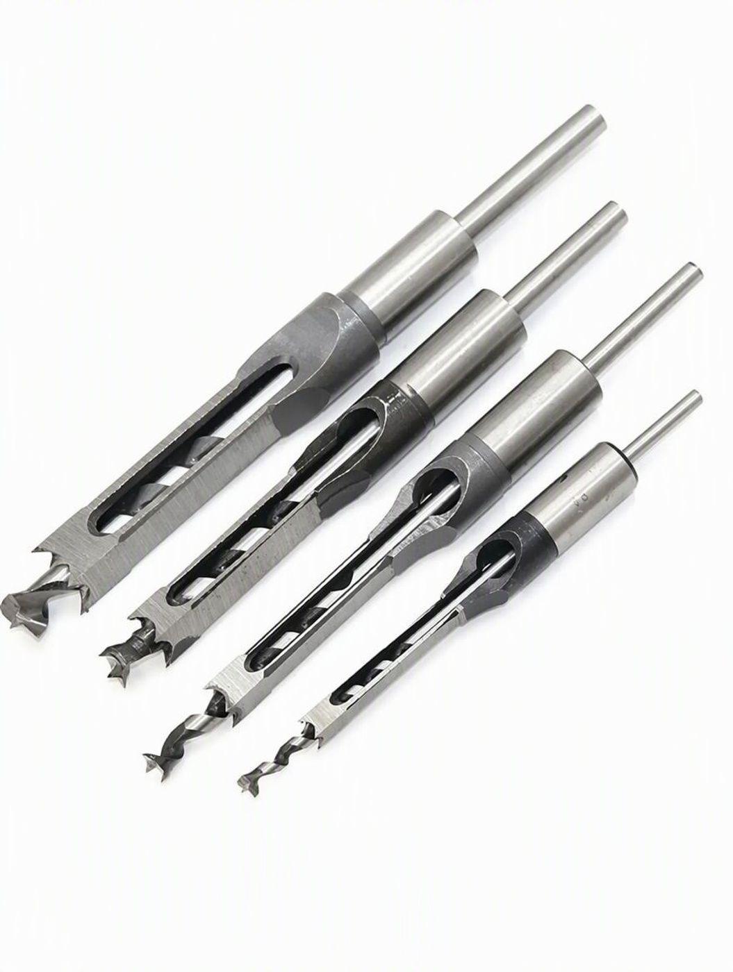 Broca Para Agujeros Cuadrados 4pcs Hss 6, 6.4, 8 Y 9.5mm-0