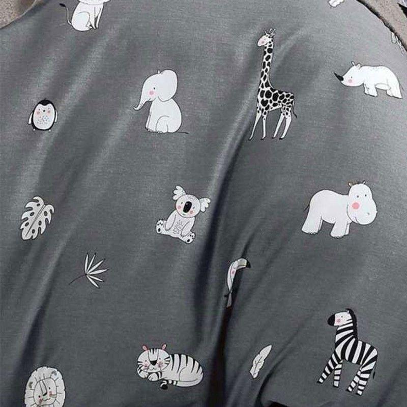 FUNDA PLUMON- ANIMALES GREY /TWIN-0