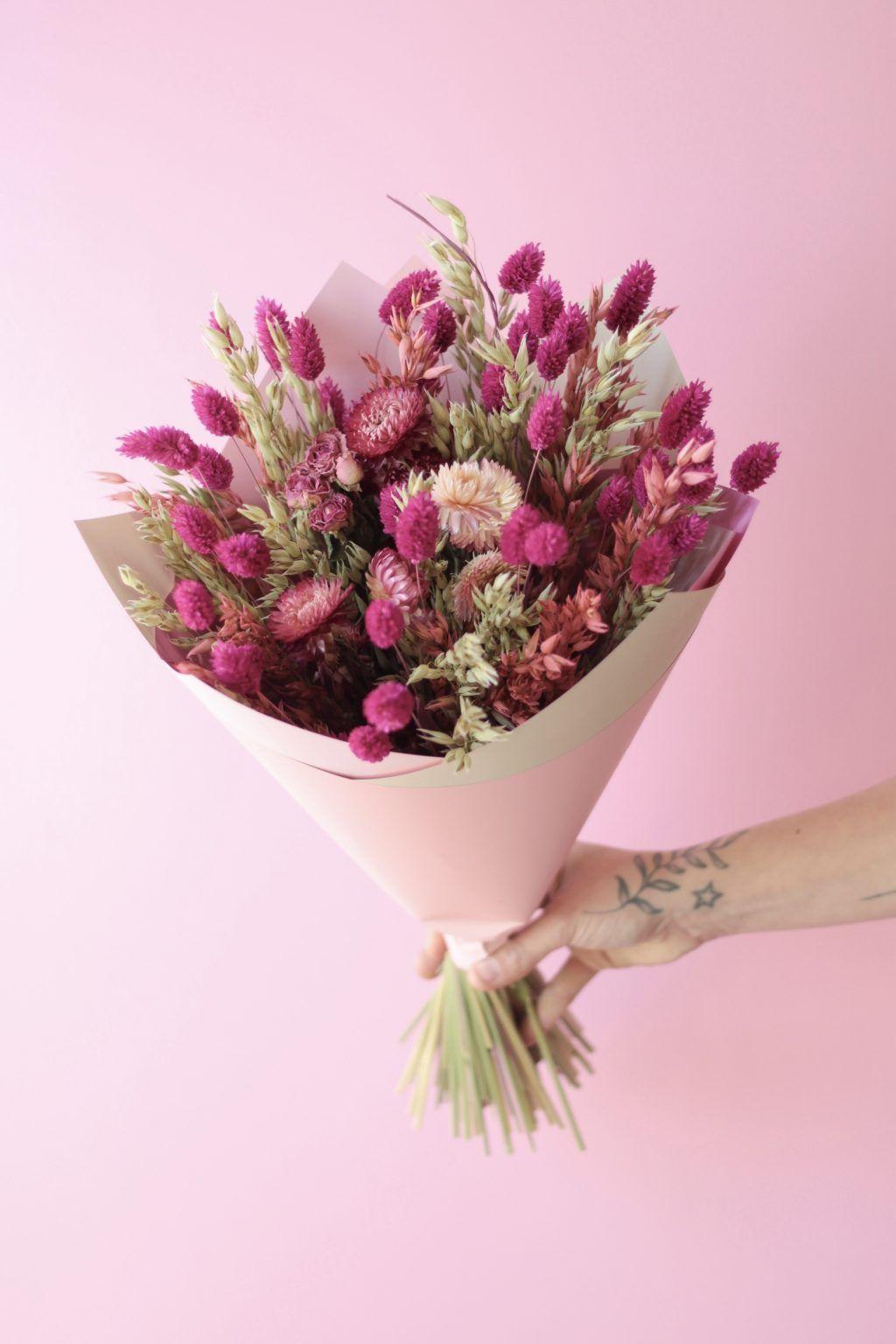 Flores secas-Ramo Fucsia-0