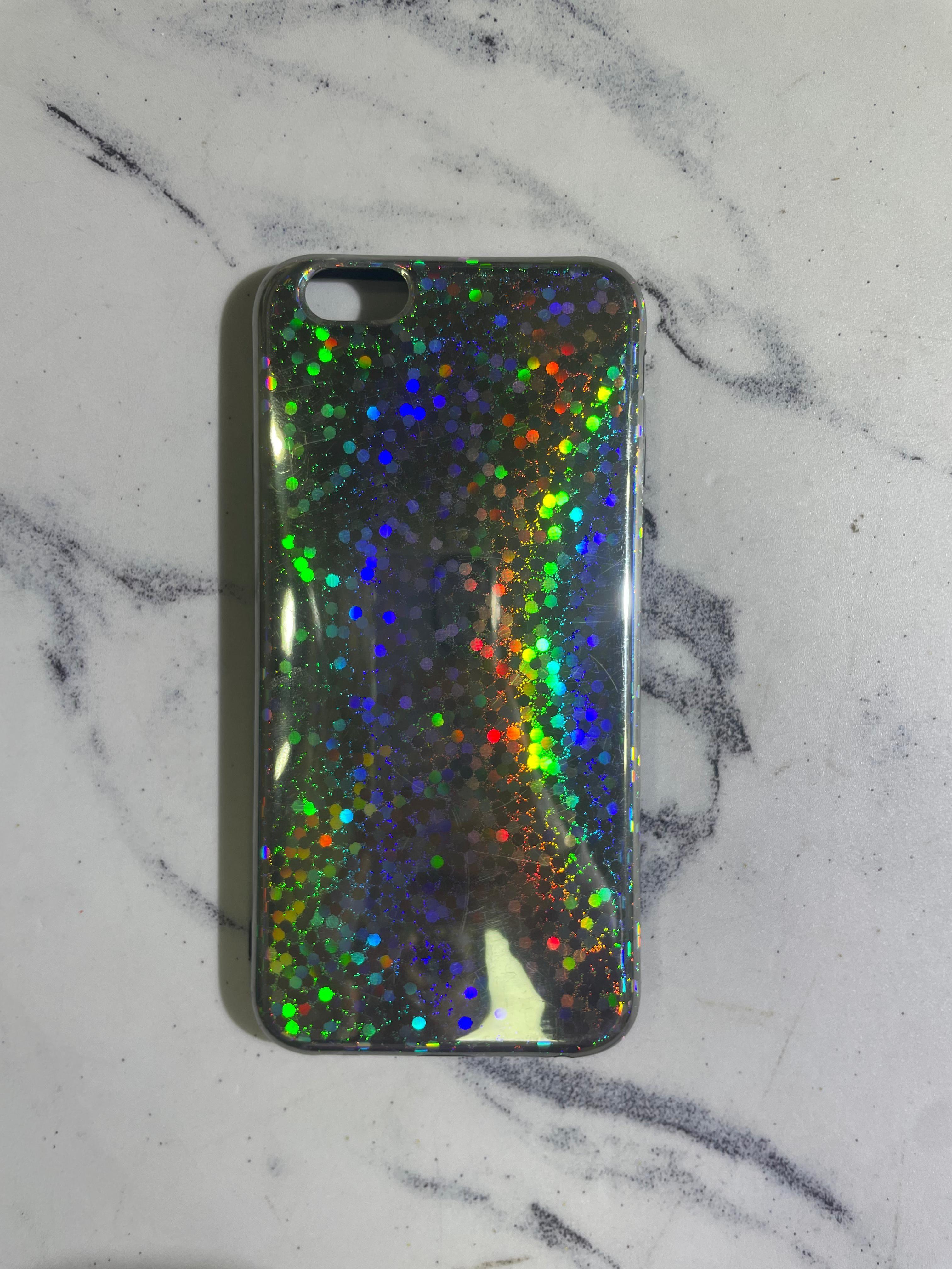 Case Gris Con Puntos Tornasol Para IPhone 6/6s-1