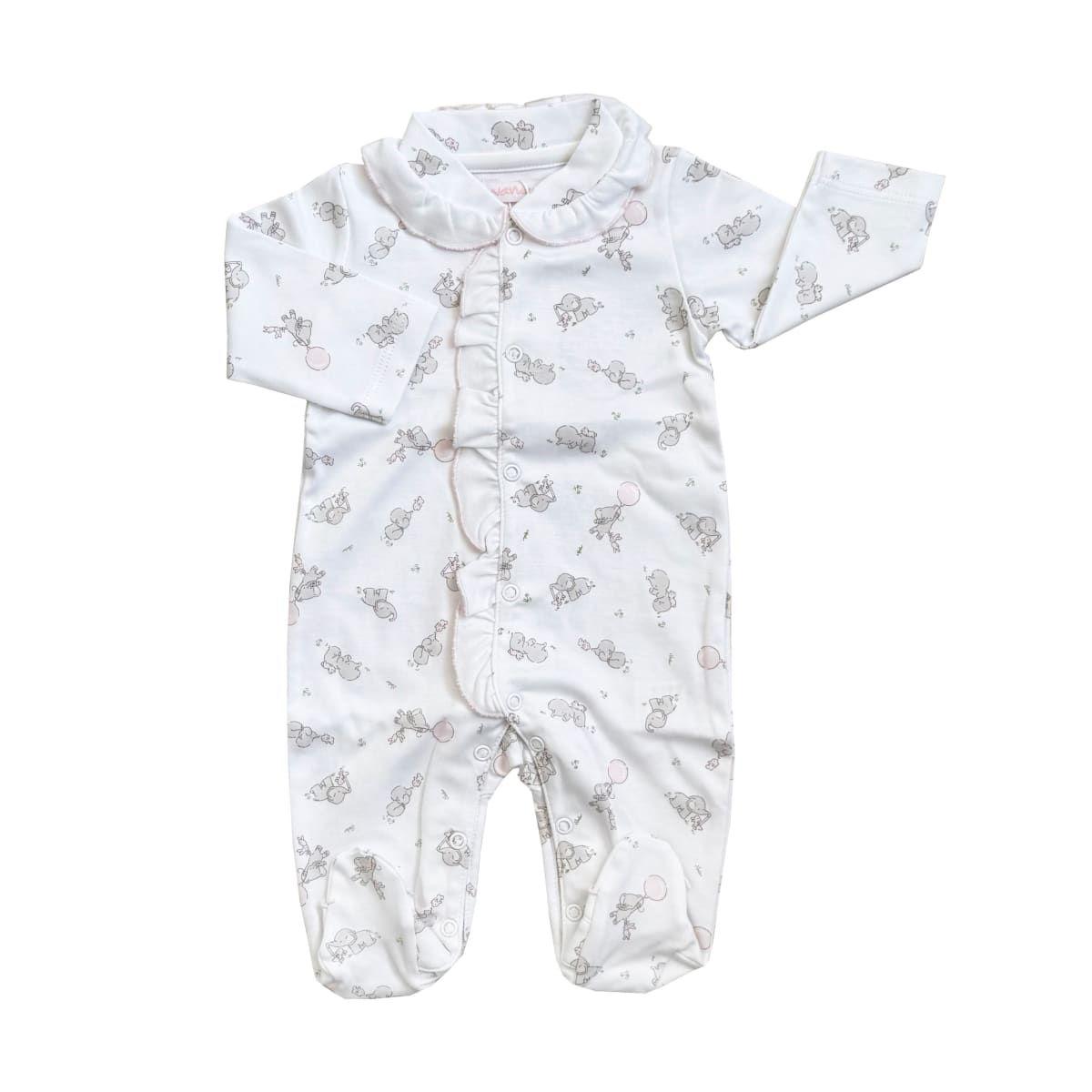 Enterito Elefante Wawa Rosado Algodón Pima-0