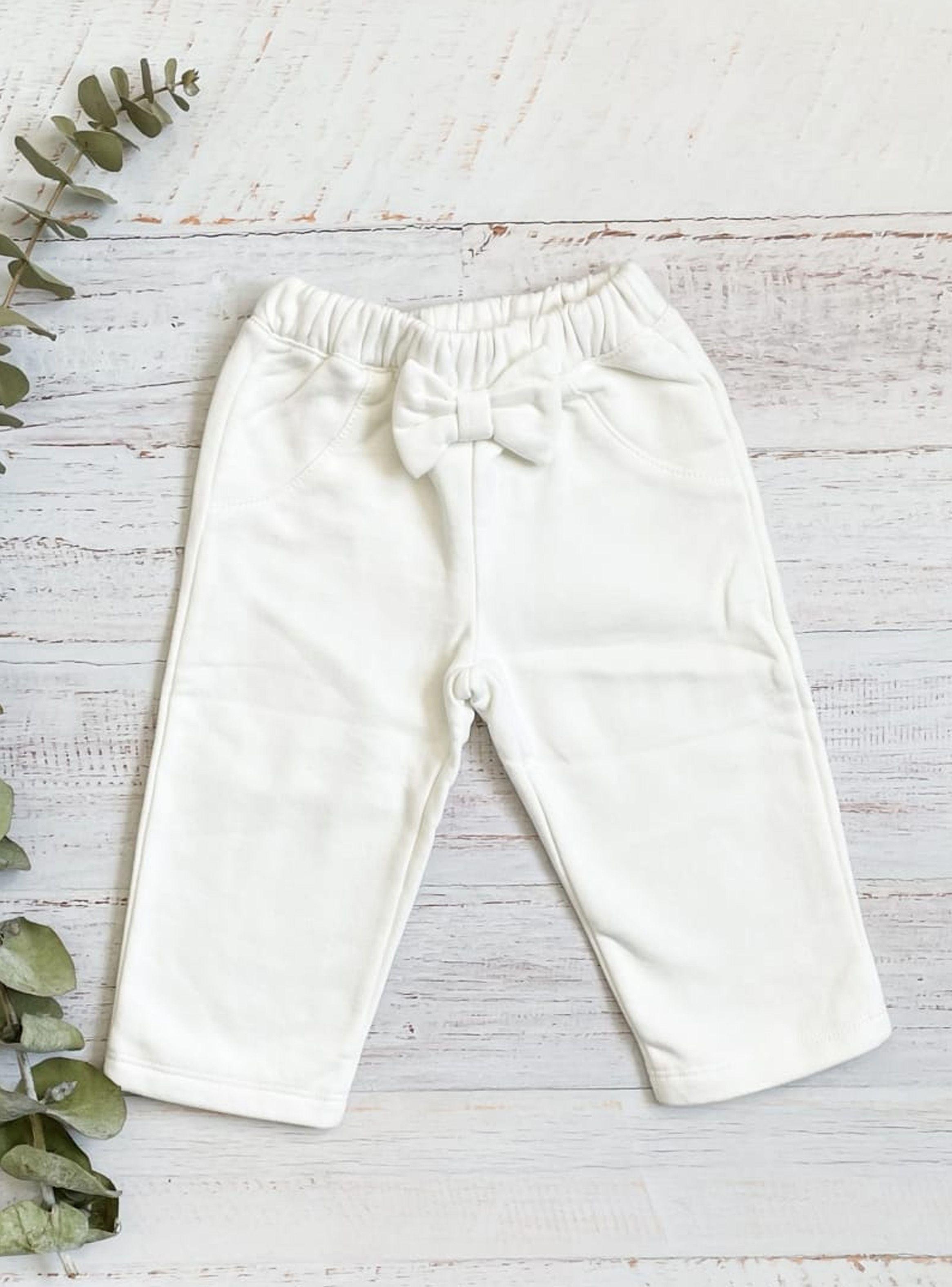 Pantalón Niña Blanco Lucia Perla Kids-1
