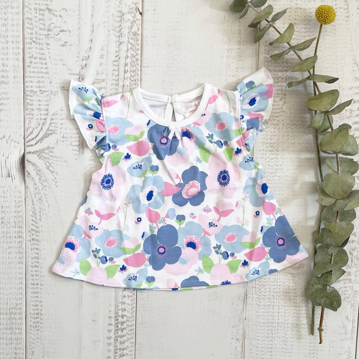 Blusa Niña Bebe M/C Lucia Celeste Kids-1