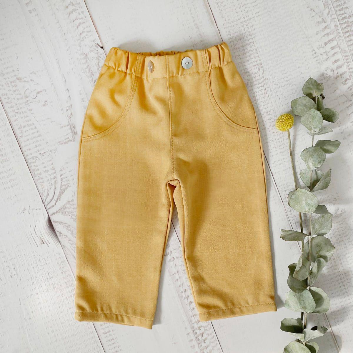Pantalón Niña Bebe Mostaza Bibi-2