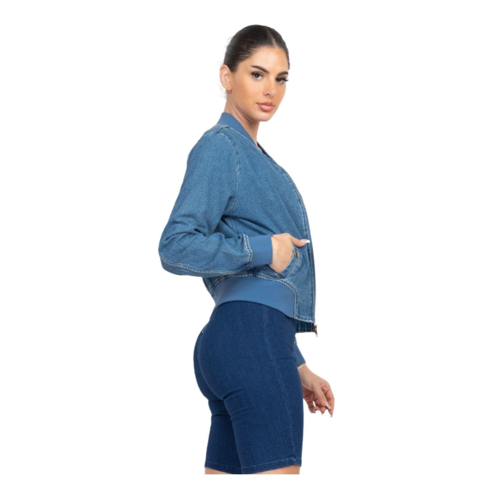 Chaqueta de Jeans con Cierre -2