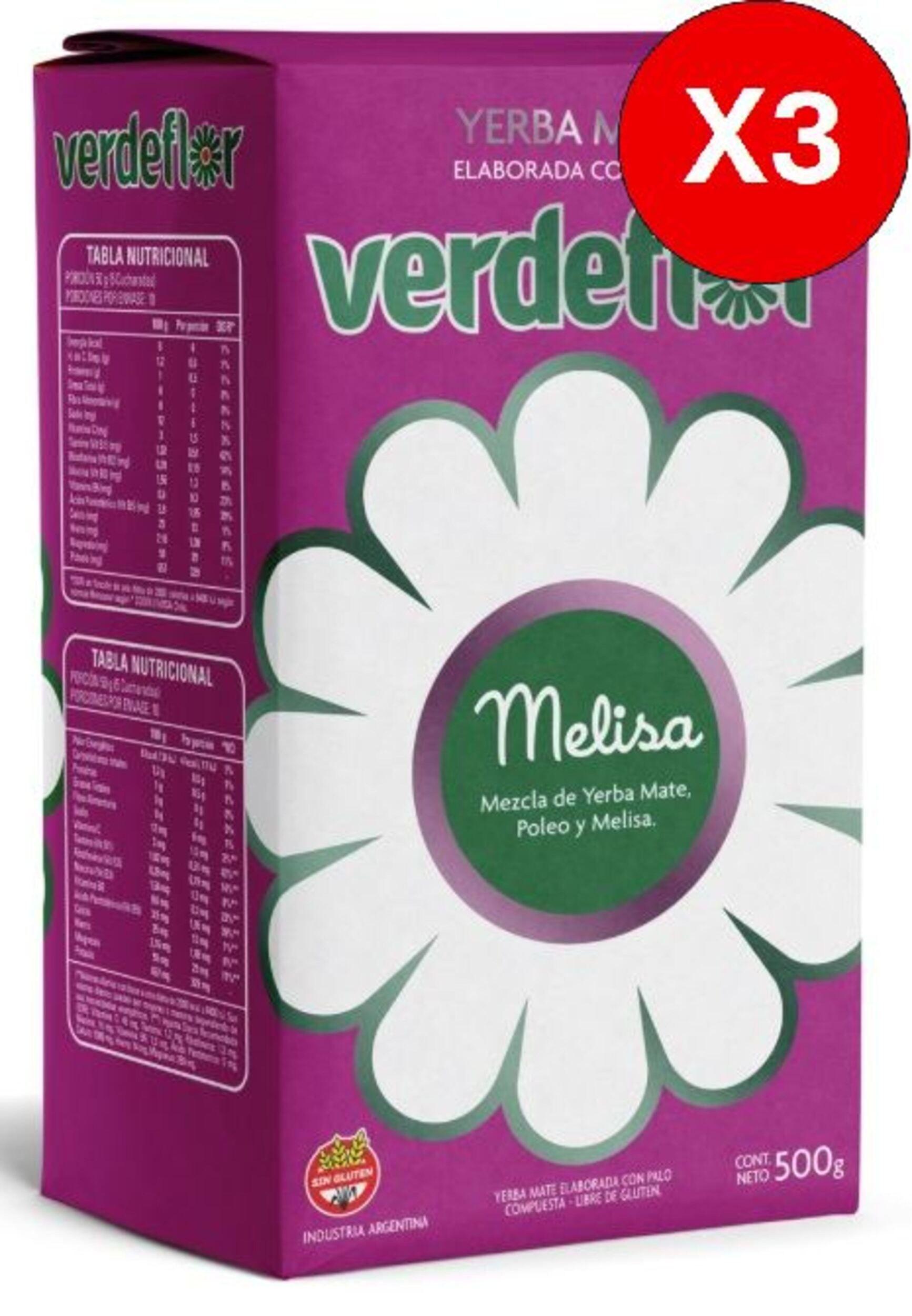 PACK 3 VERDEFLOR MELISSA 500G C/U-0