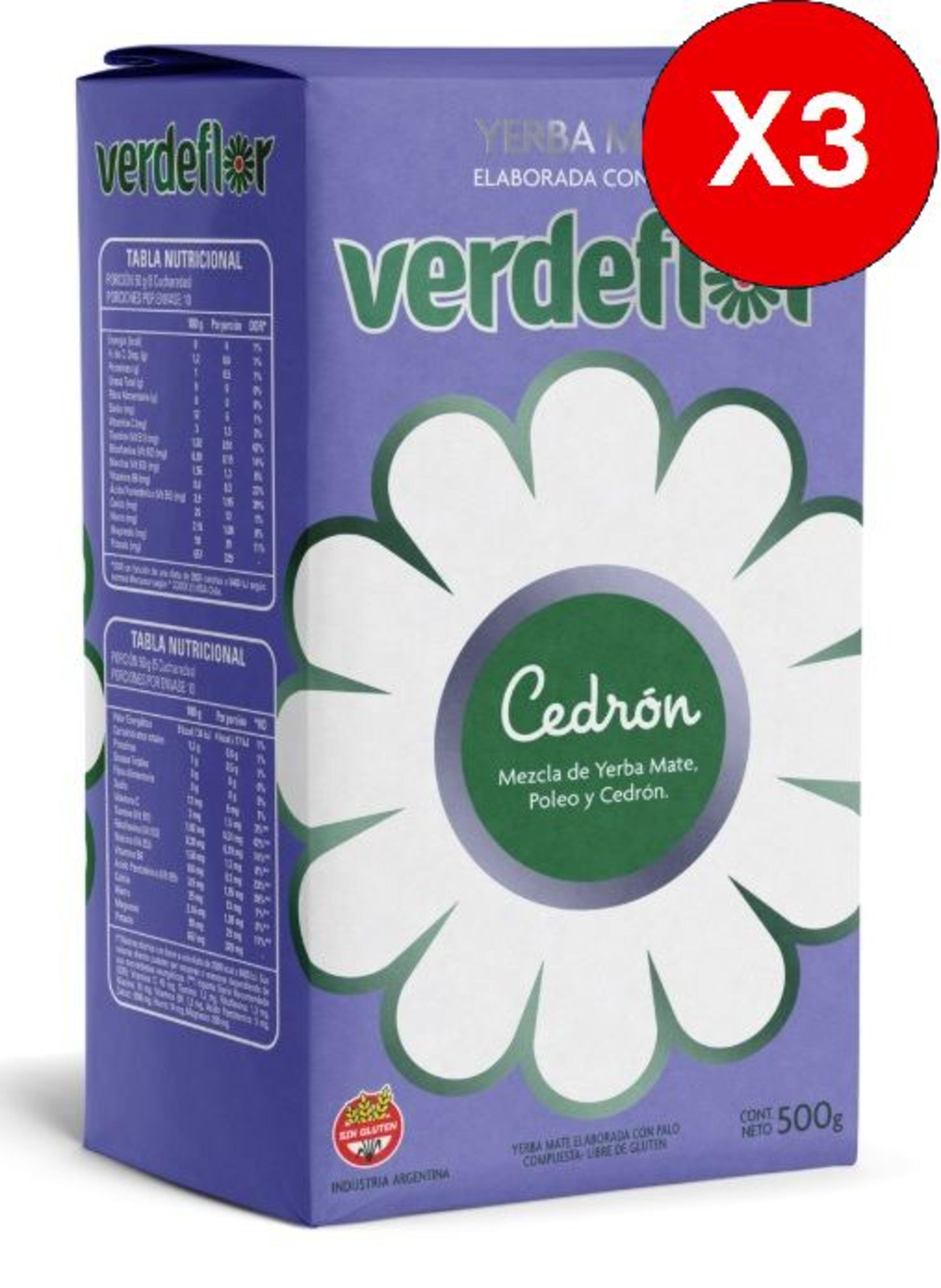 PACK 3 VERDEFLOR CEDRON 500G C/U-0