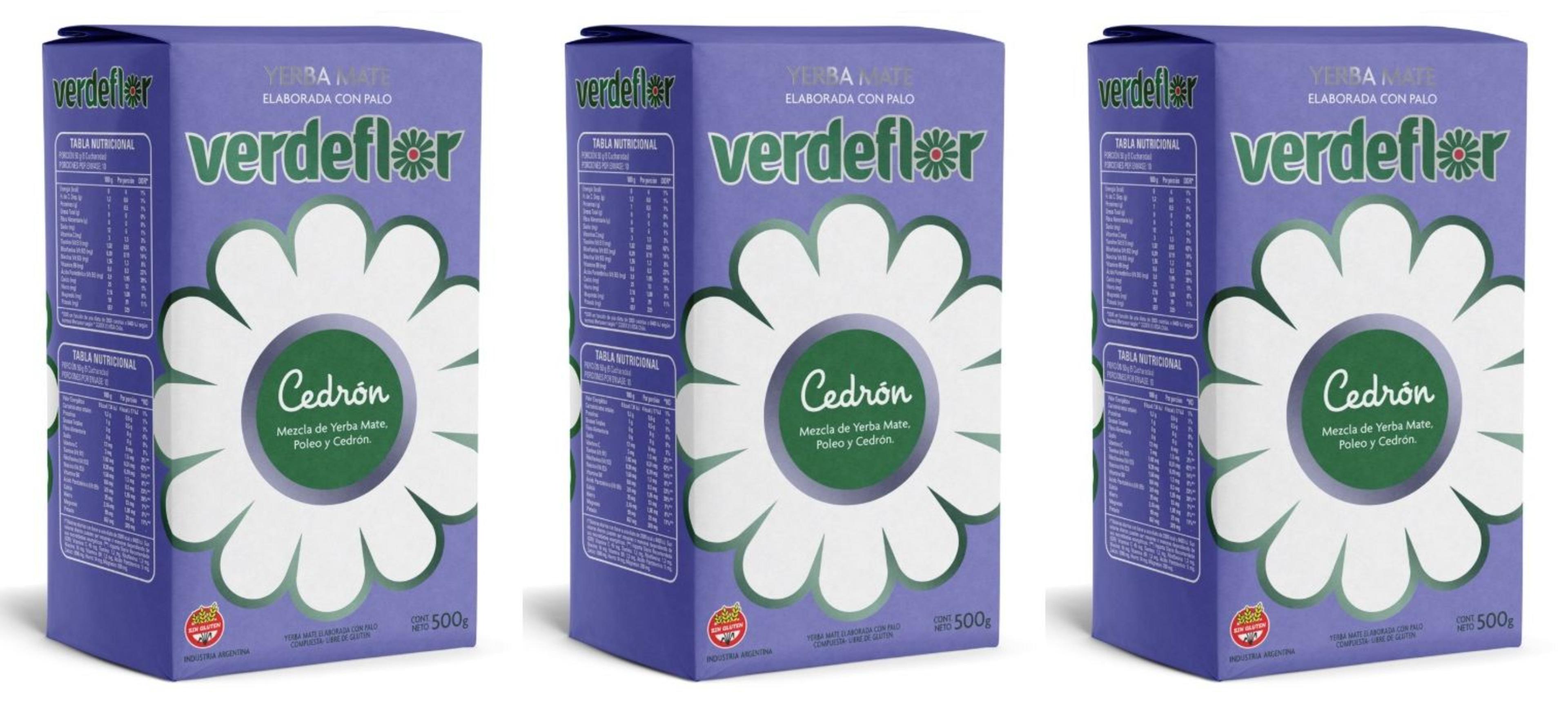 PACK 3 VERDEFLOR CEDRON 500G C/U-1