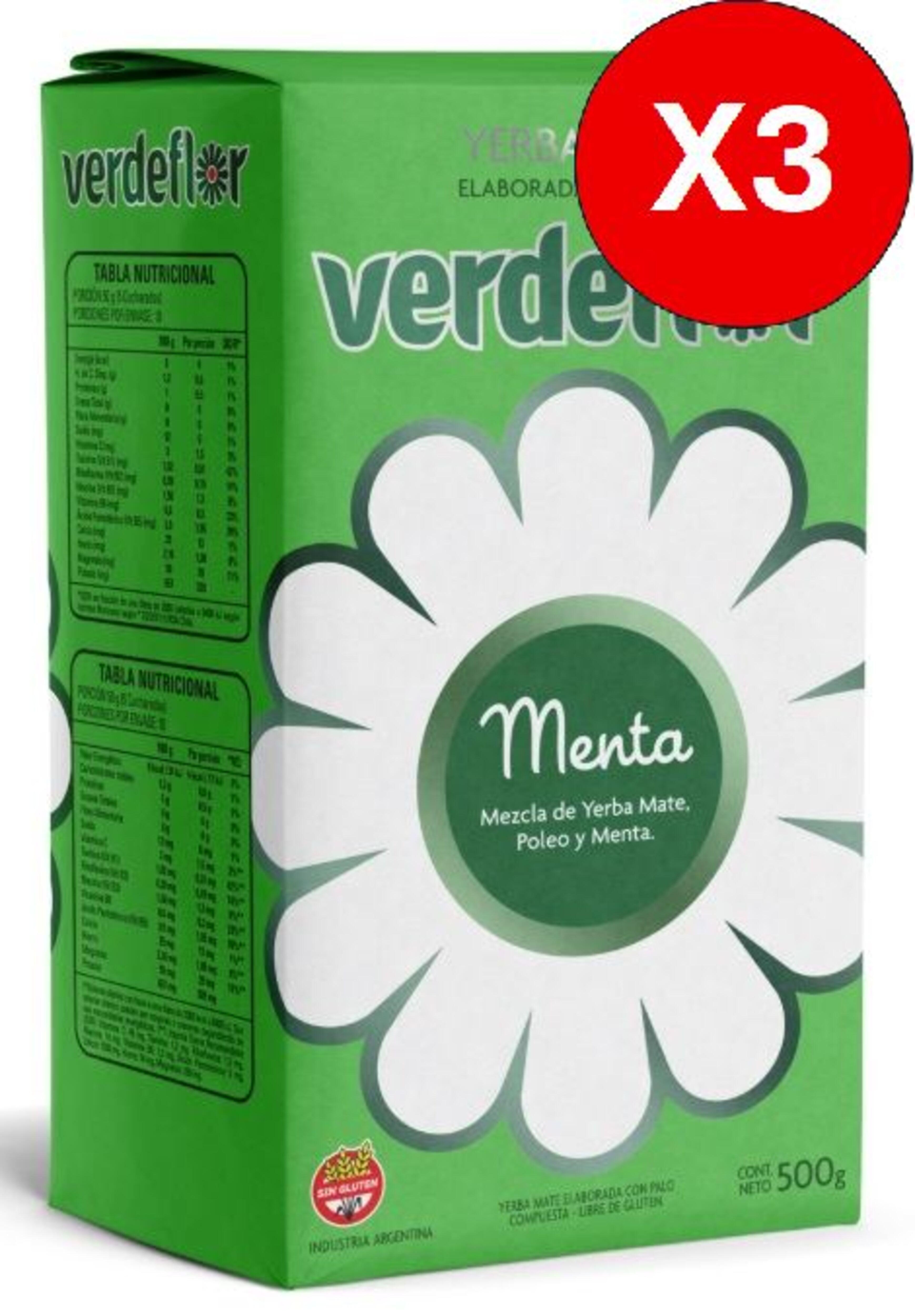 PACK 3 VERDEFLOR MENTA 500G C/U-0