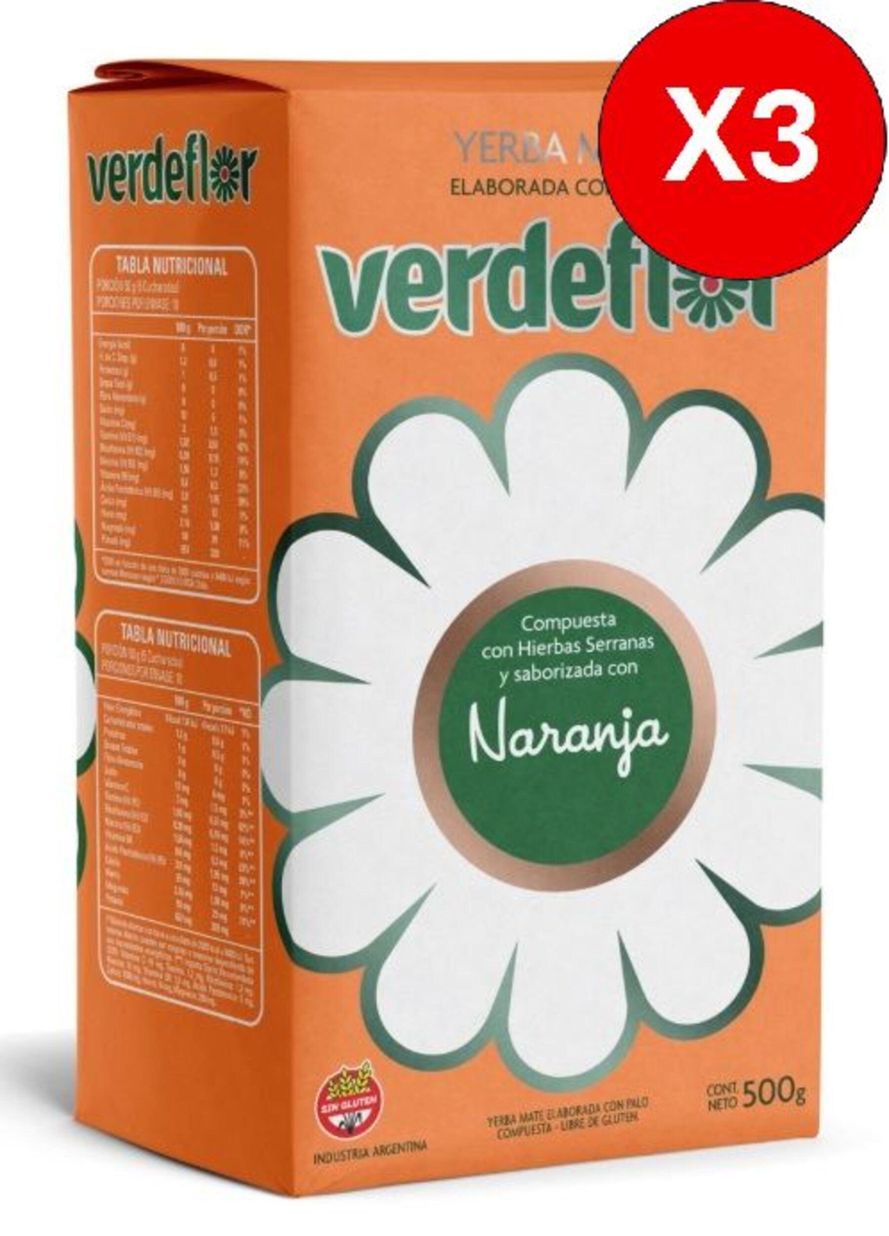 PACK 3 VERDEFLOR NARANJA 500G C/U-0