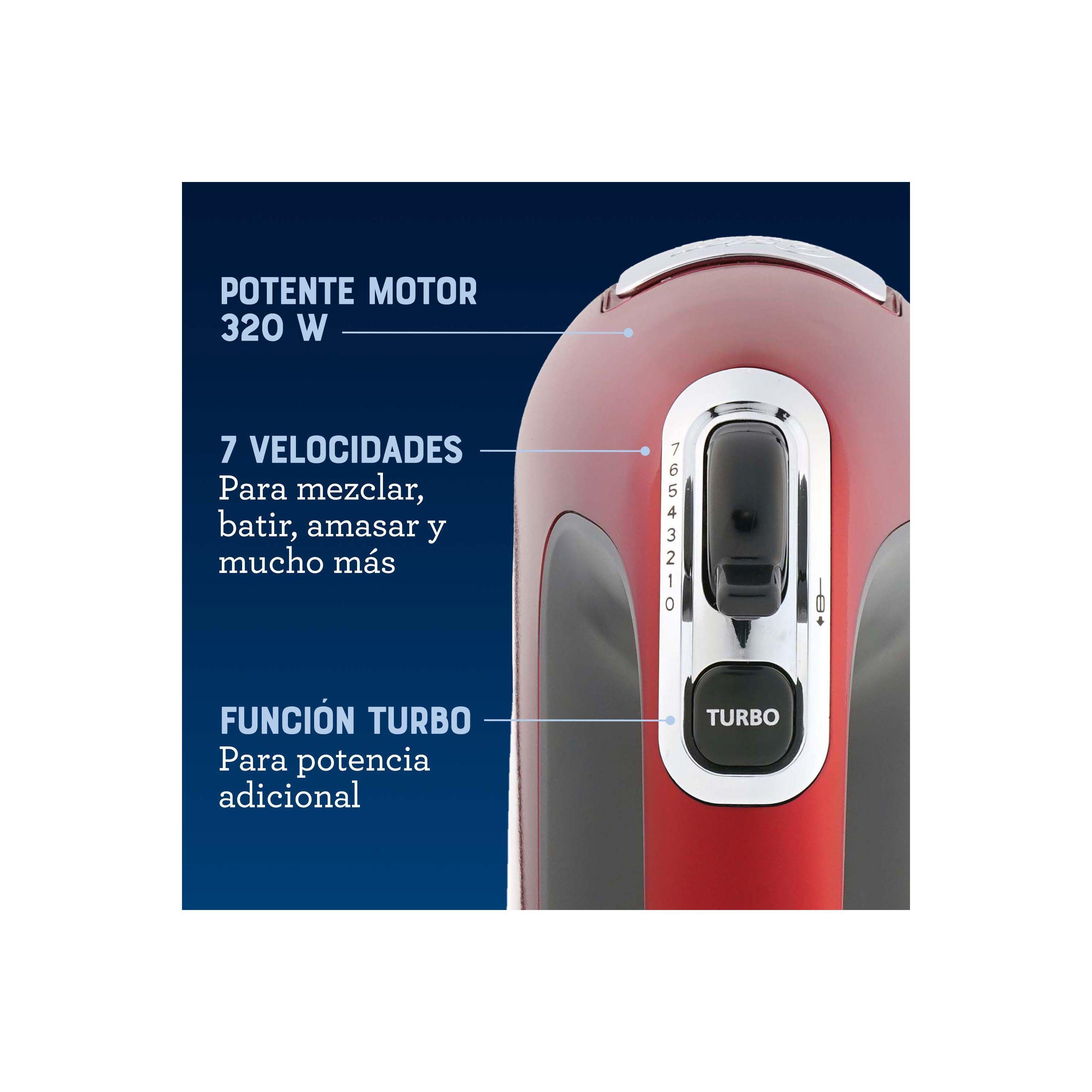 Batidora Manual Oster Roja 7 Vel 360R-2