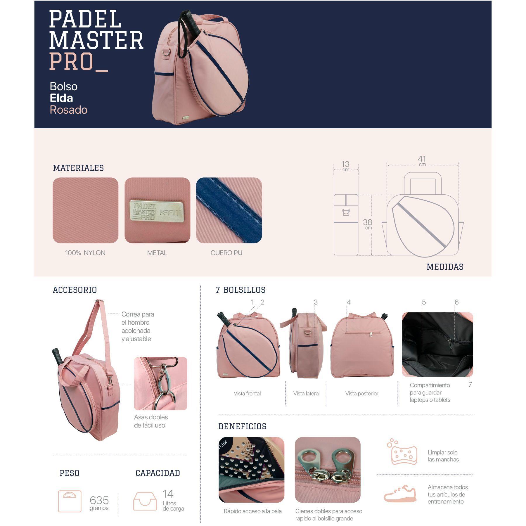 Bolso de Padel Elda Rosado-R6311-2
