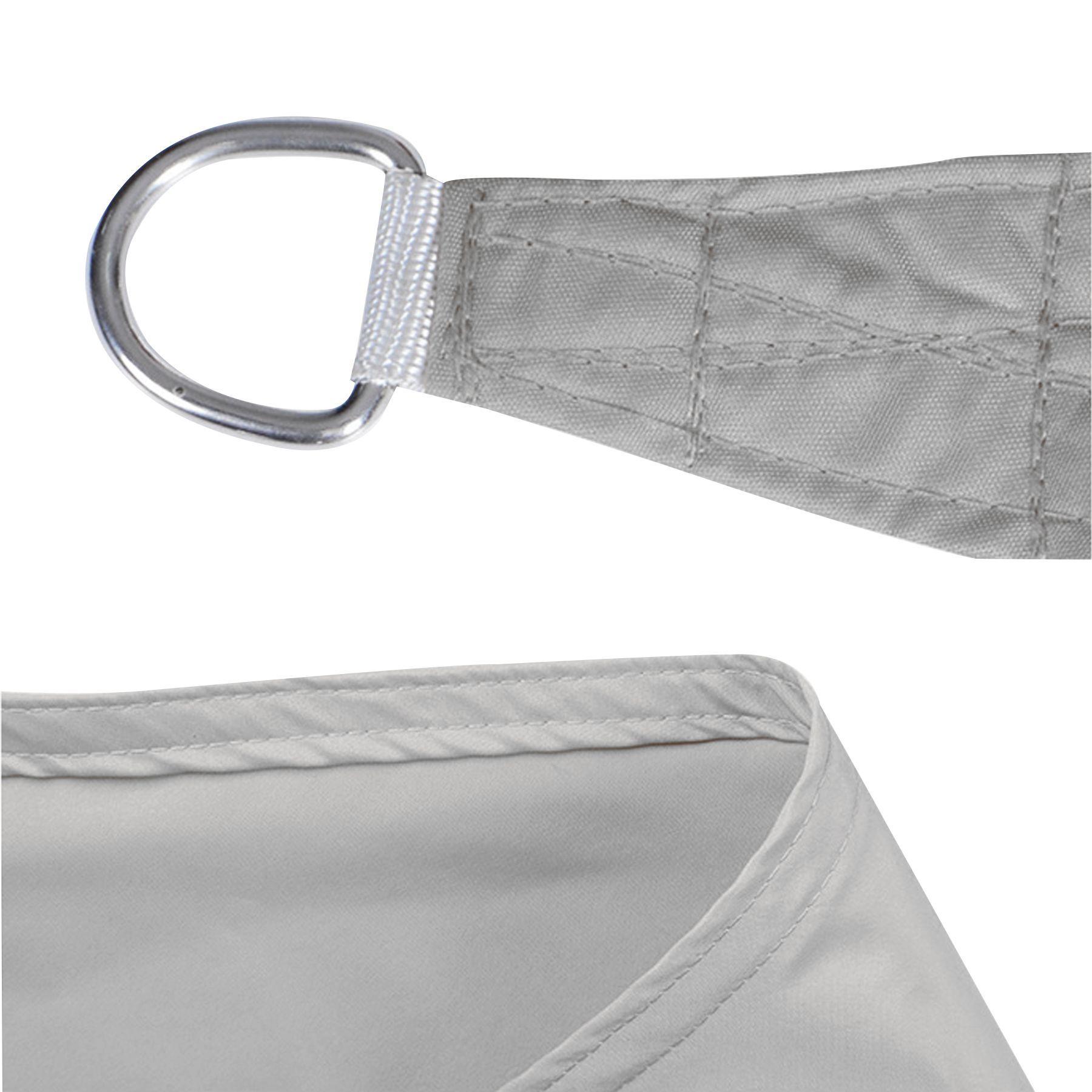 Toldo vela triangular color gris + kit de instalación-R6126-4