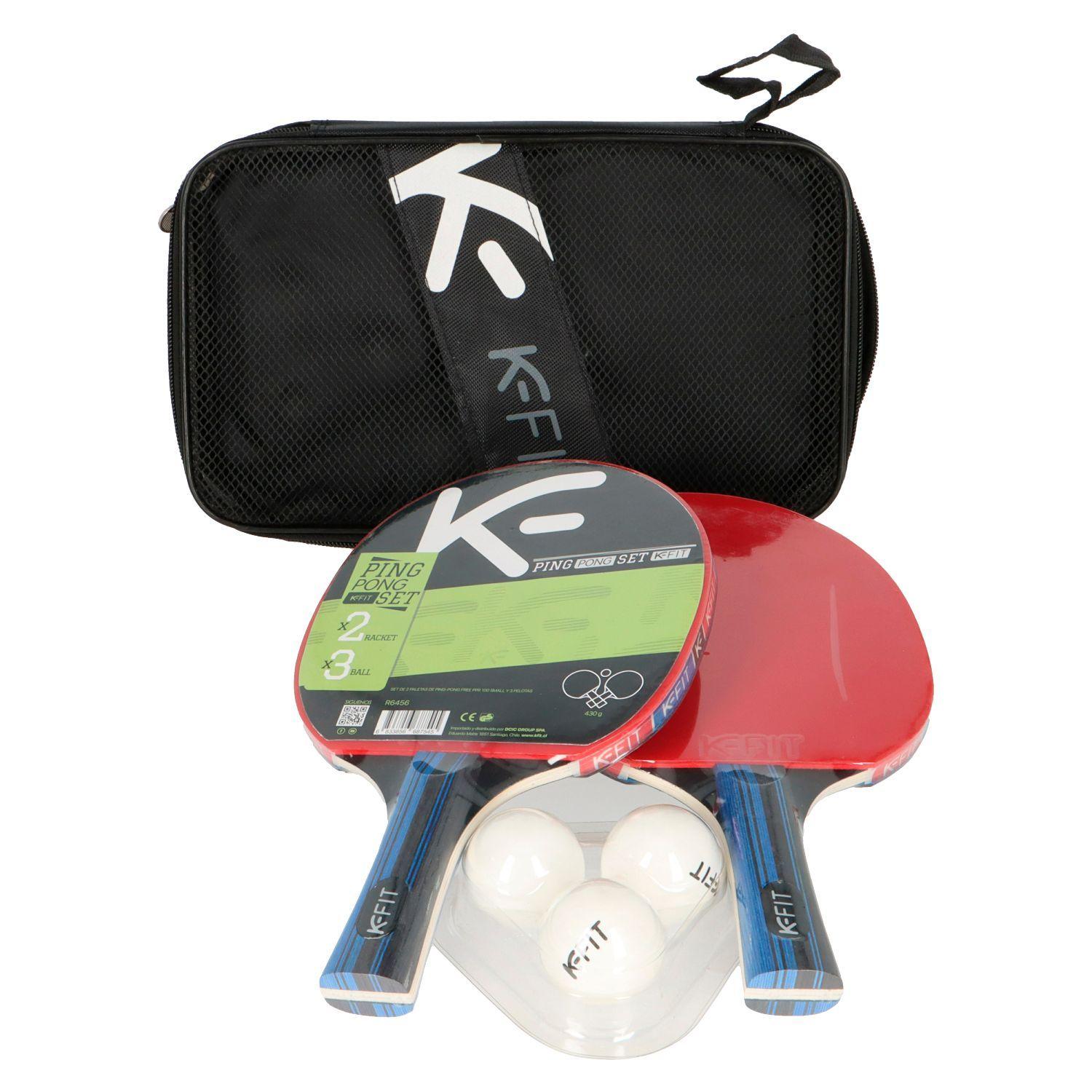 Set de 2 Paletas de Ping Pong + 3 Pelotas K-FIT-R6456-5