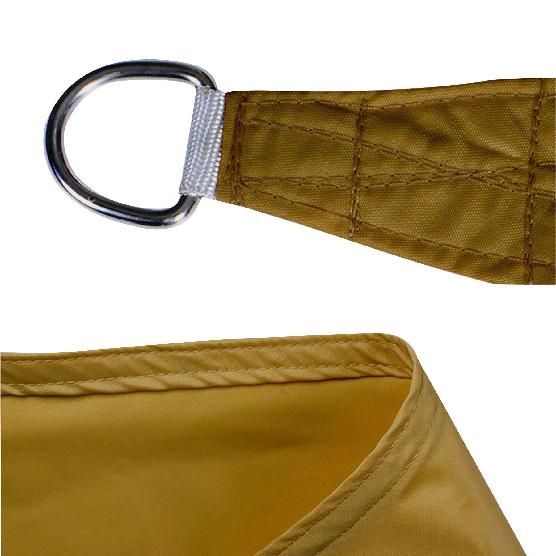 Toldo vela triangular color kaki + kit de instalación-R6125-4