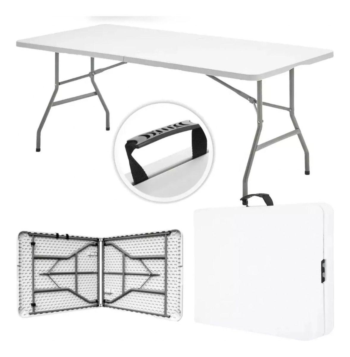 Mesa Plegable Tipo Maleta Blanca-R1001-1