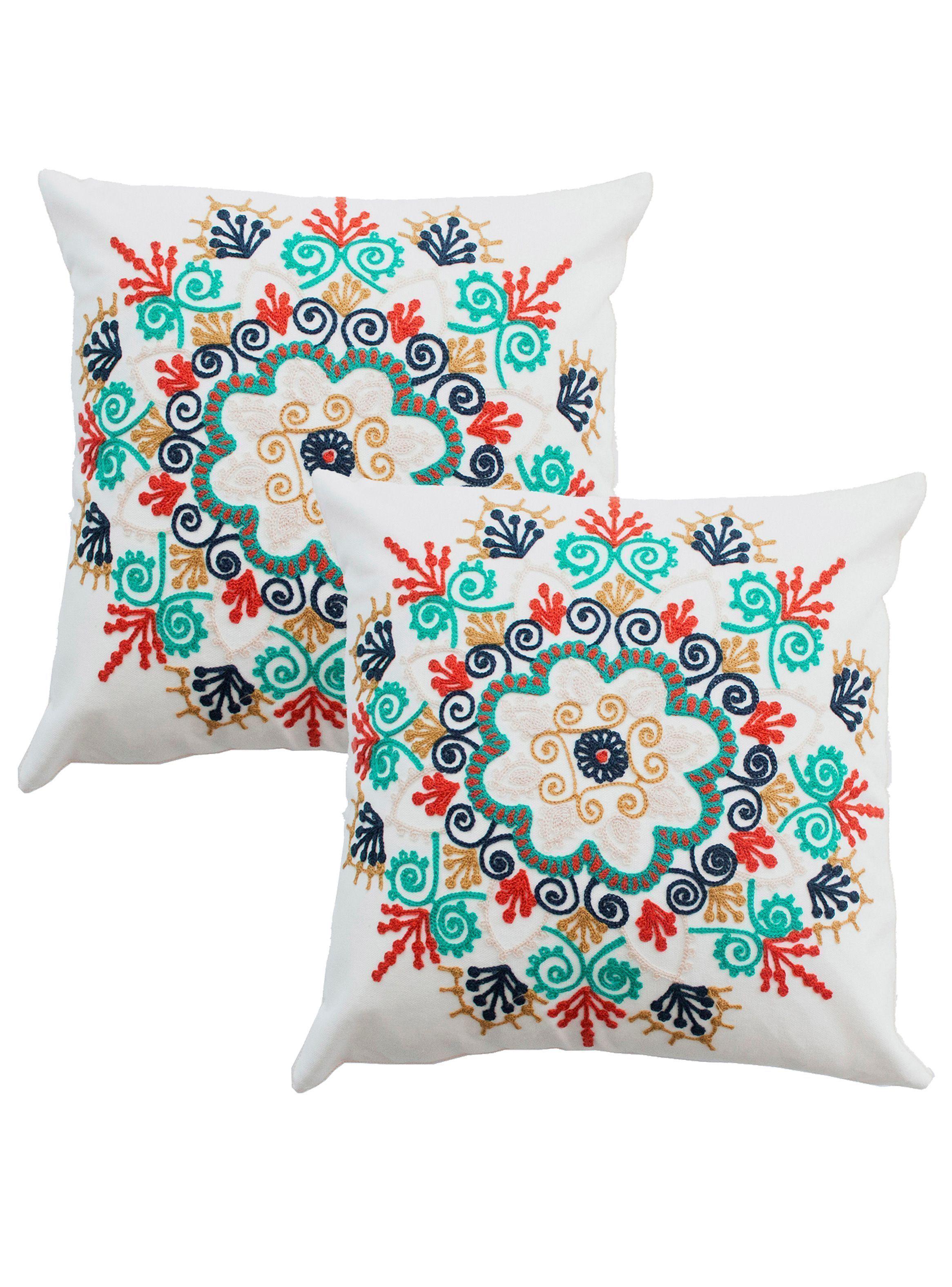 Pack 2 Cojines 45 x 45 cm  Bordados Mandala-0