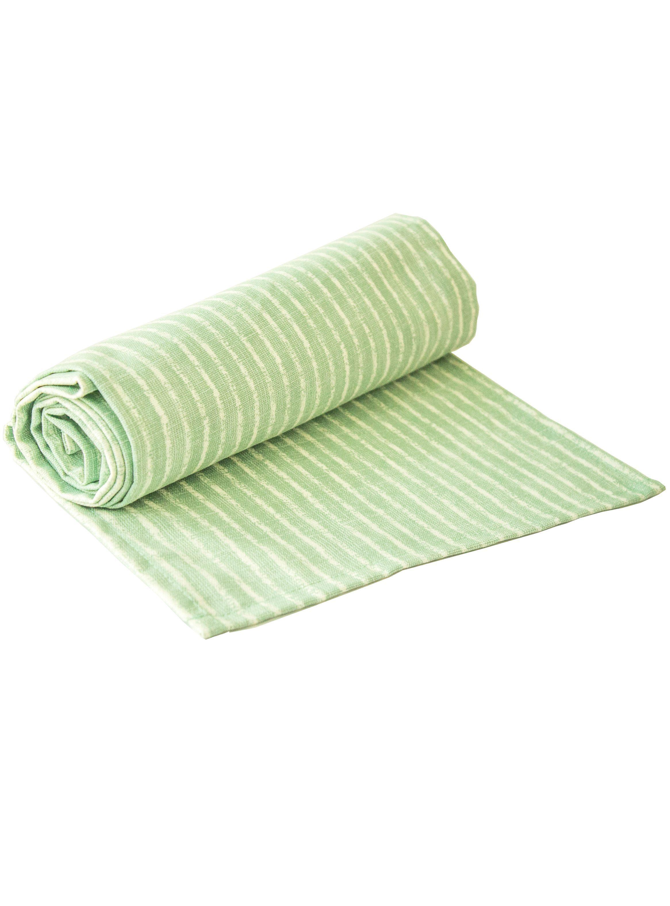 Camino de Mesa Menta Rayas repelente a líquidos 30 x 150 cm-0