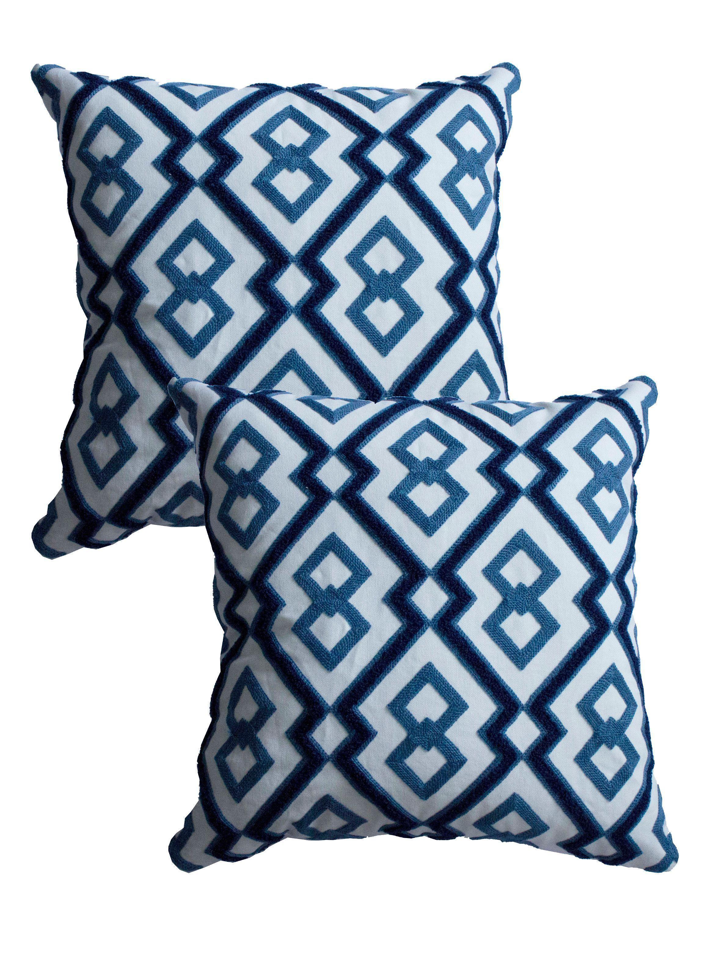 Pack 2 Cojines Azules 45 x 45 cm-0