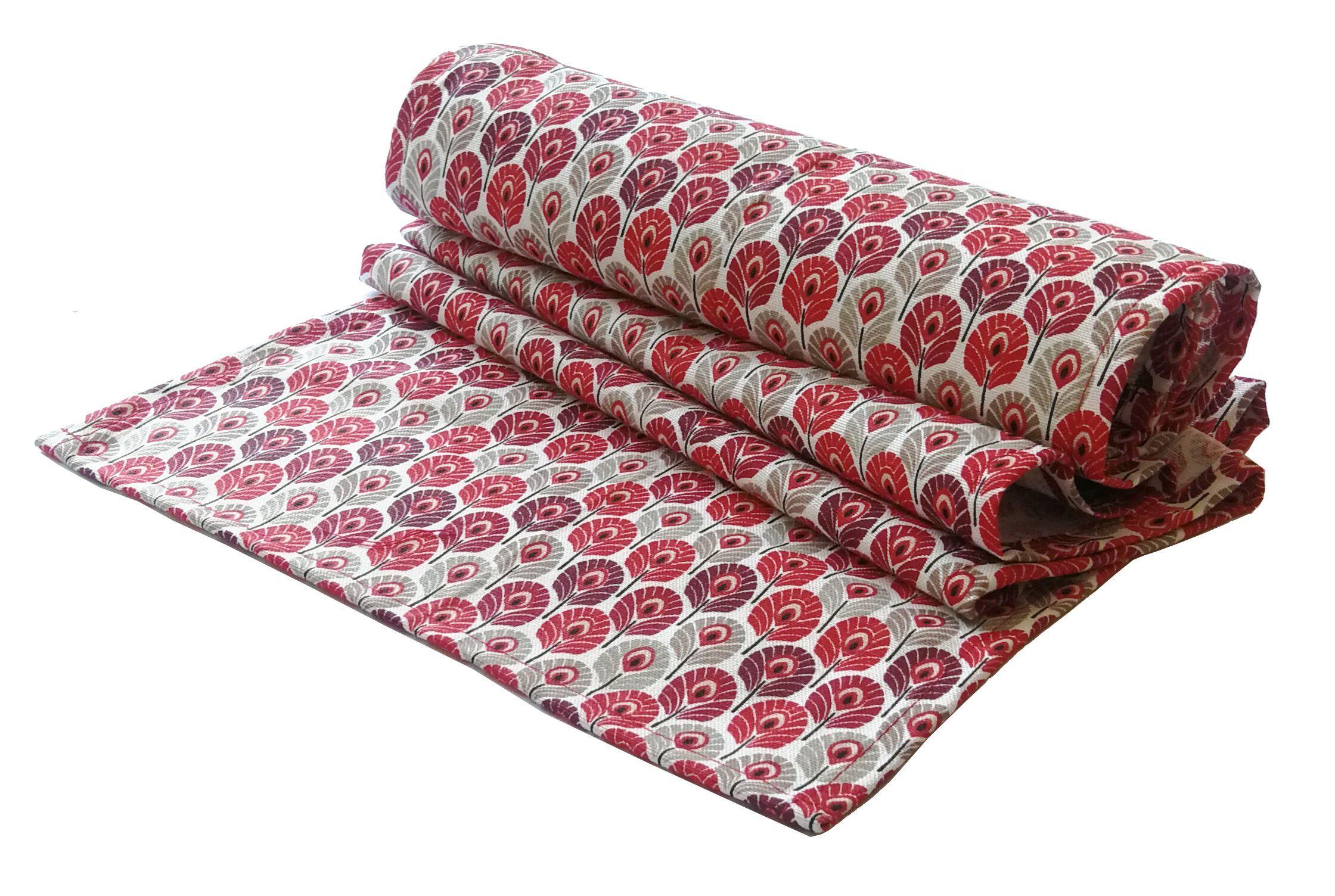 Camino de Mesa Rojo repelente a líquidos 30 x 210 cm-0