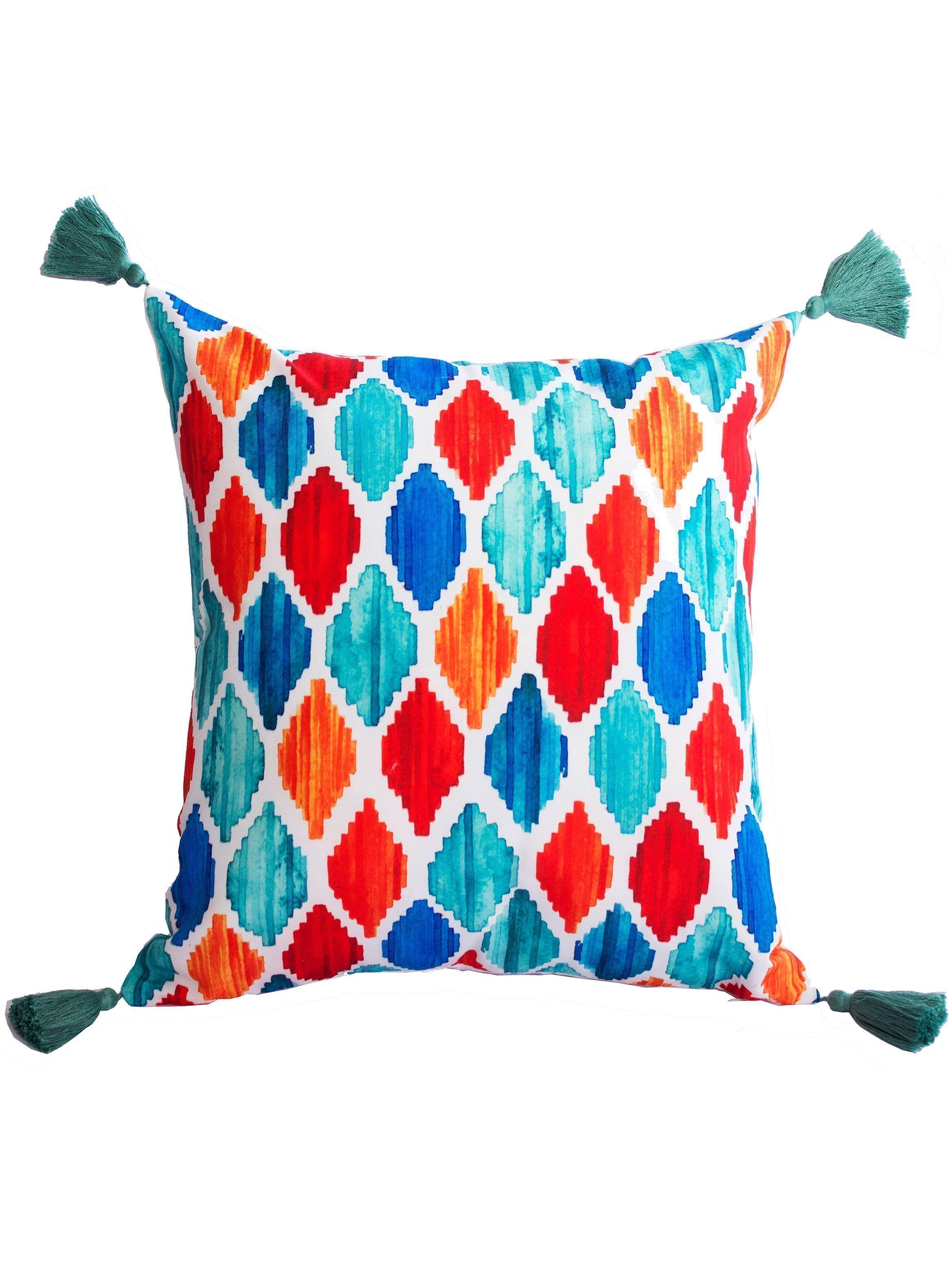 Cojín Colorido Borlas 45 x 45 cm Mestiza-0